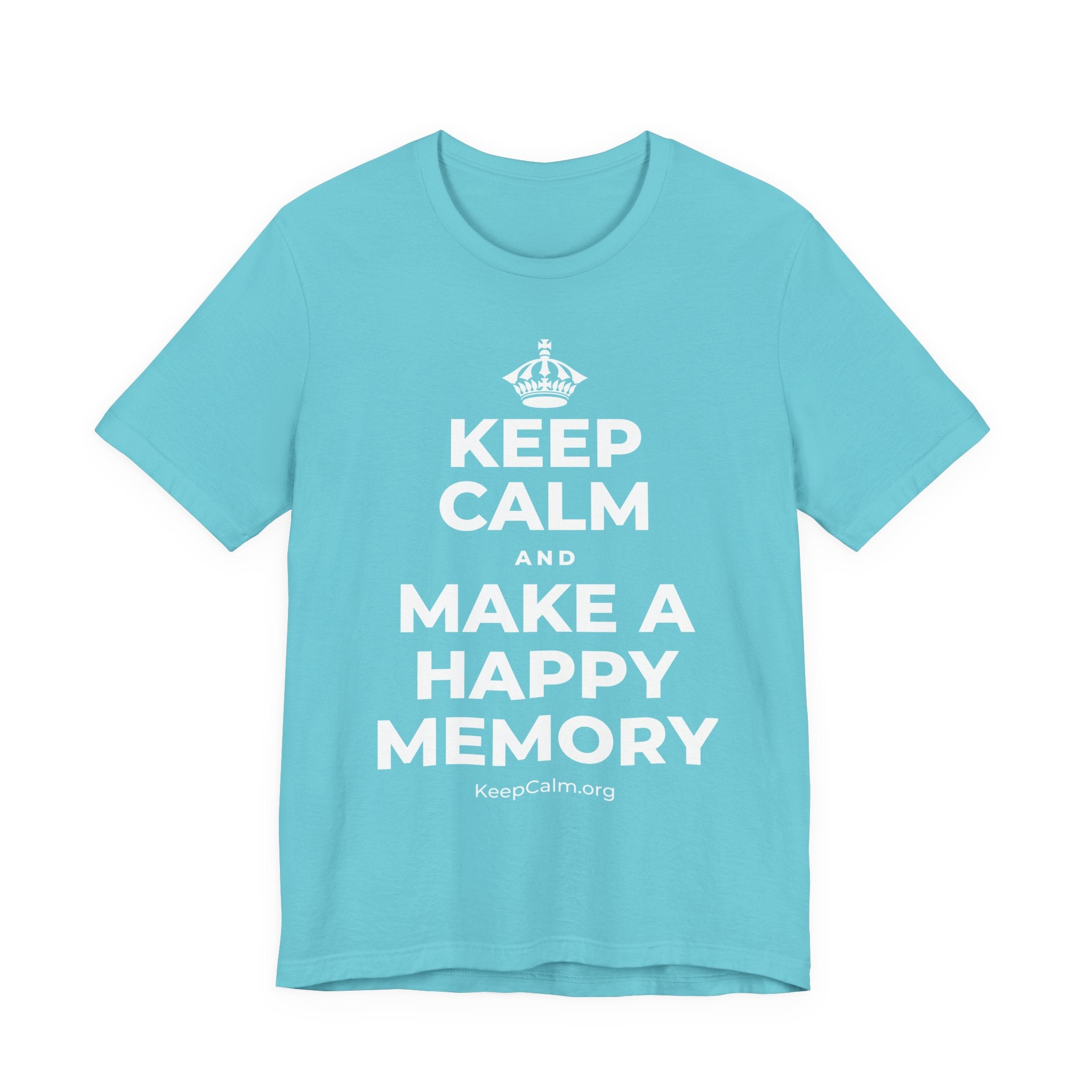 KEEP CALM AND MAKE A HAPPY MEMORY T-Shirt (Soft Cream–Heather Mauve)