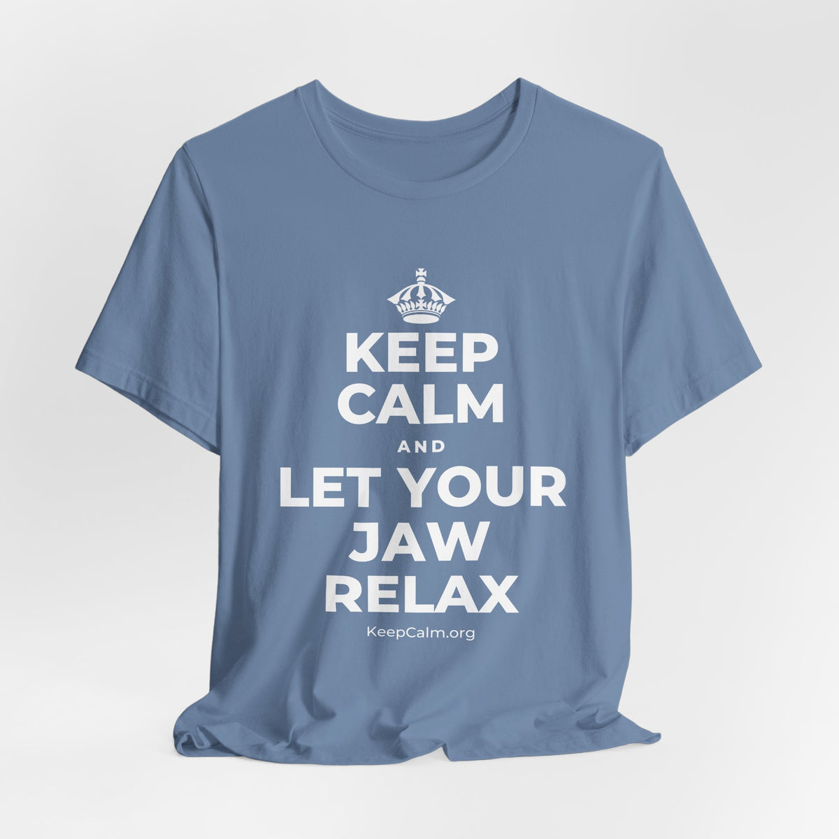 KEEP CALM AND LET YOUR JAW RELAX T-Shirt (Soft Cream–Heather Mauve)