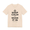 KEEP CALM AND SOAK IT IN T-Shirt (Soft Cream–Heather Mauve)