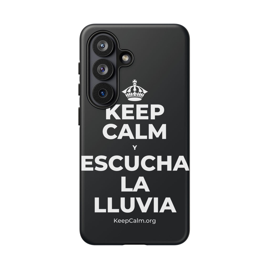 KEEP CALM Y ESCUCHA LA LLUVIA Phone Case (Dark)