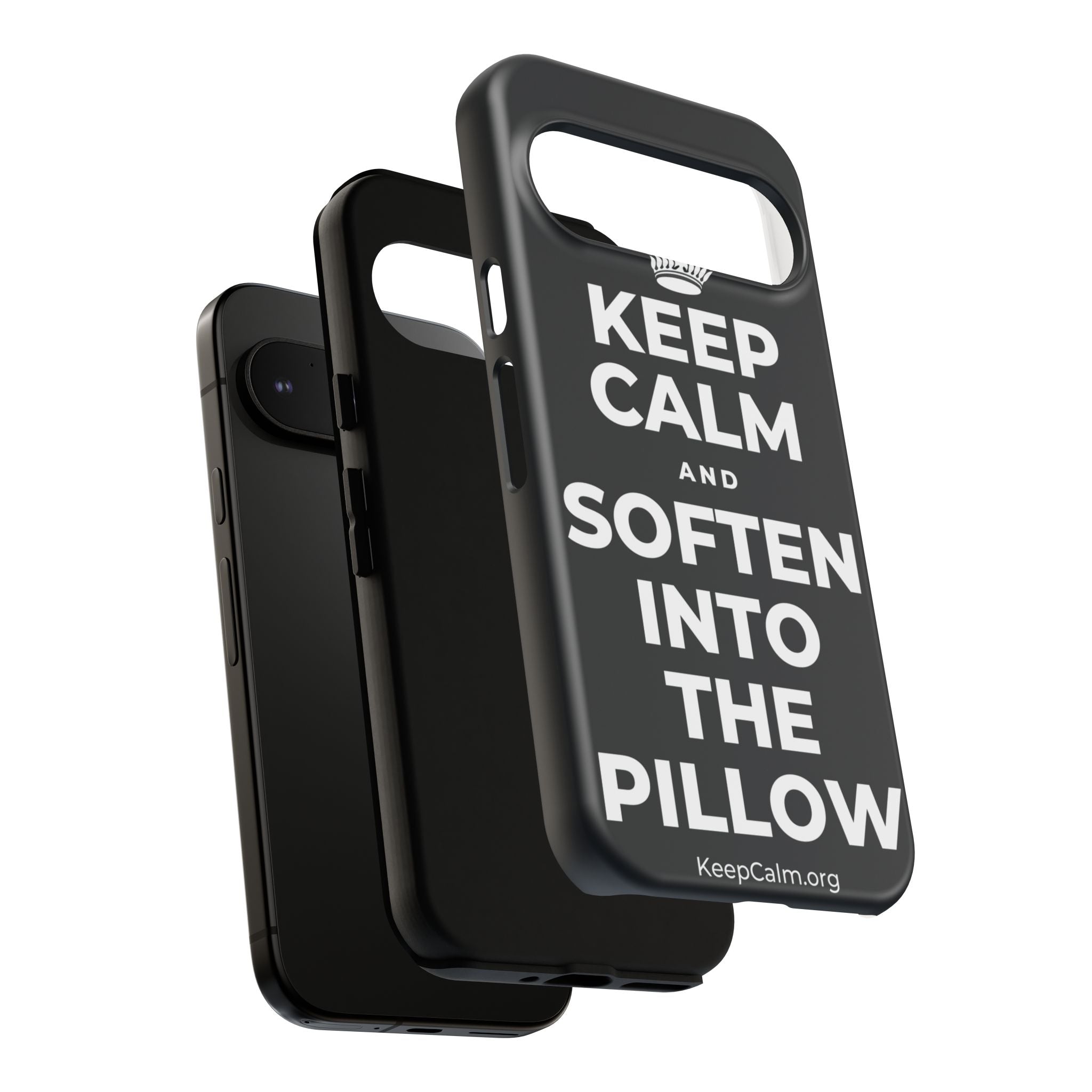 KEEP CALM AND SOFTEN INTO THE PILLOW Phone Case (Dark)