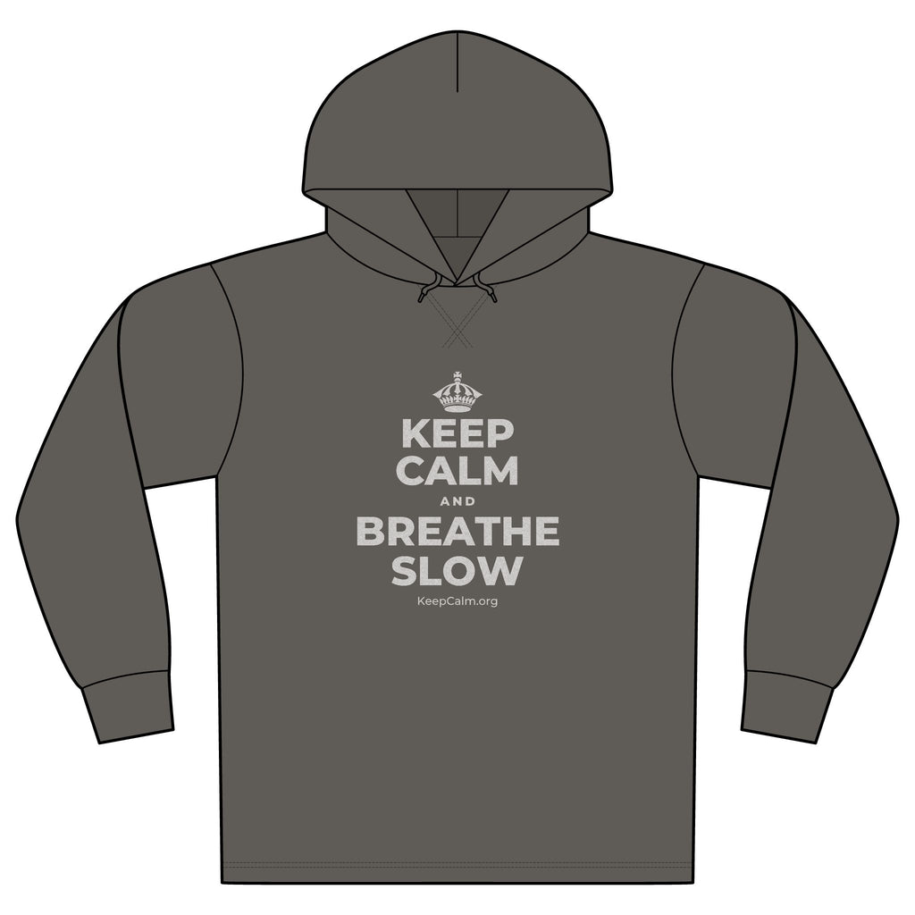 KEEP CALM AND BREATHE SLOW Organic Hoodie Tee
