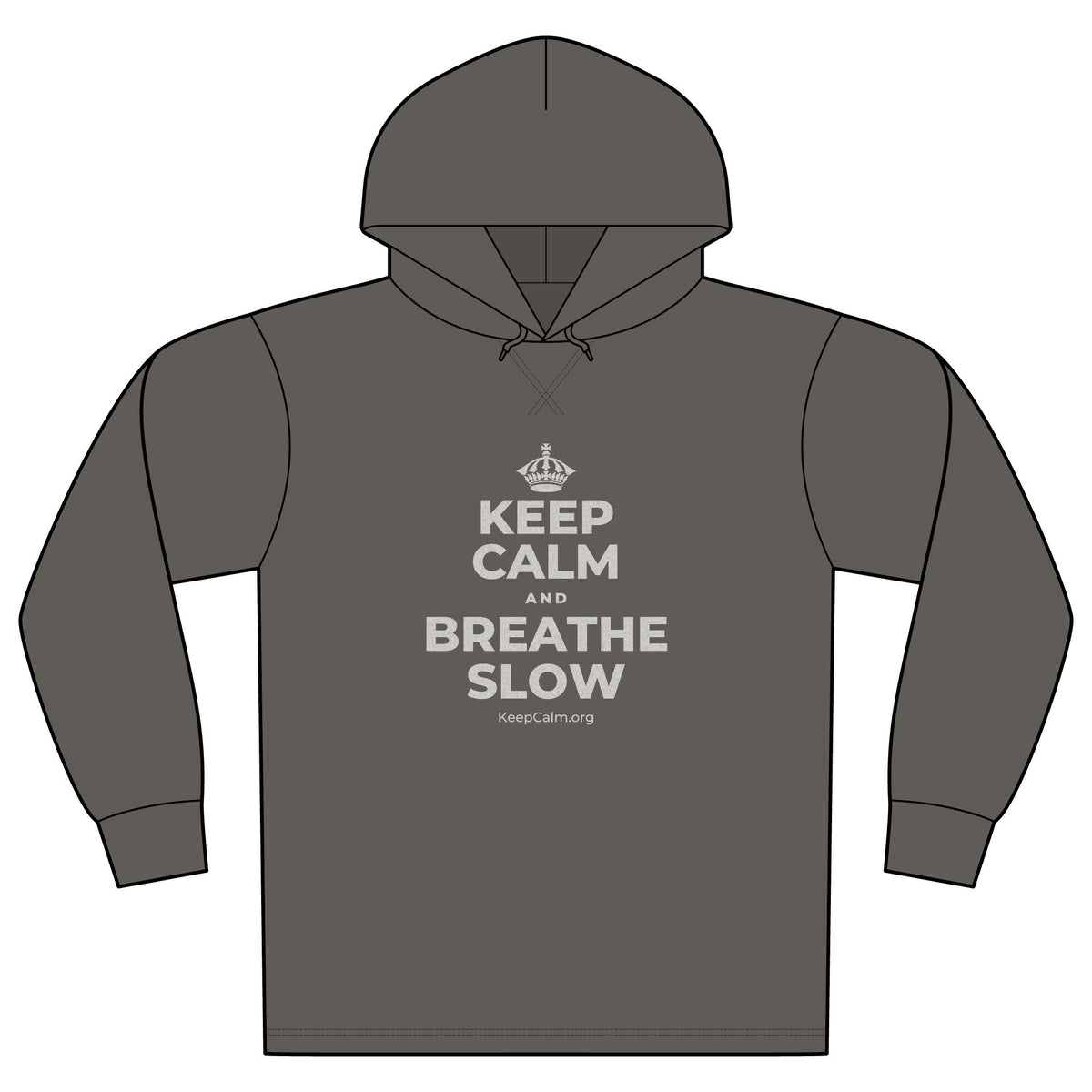 KEEP CALM AND BREATHE SLOW Organic Hoodie Tee