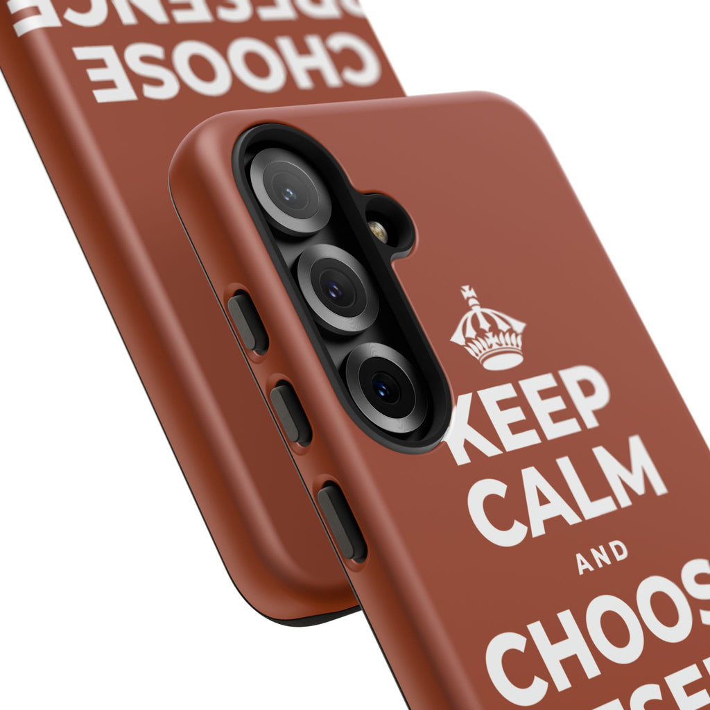 KEEP CALM AND CHOOSE PRESENCE OVER PRESENTS Phone Case