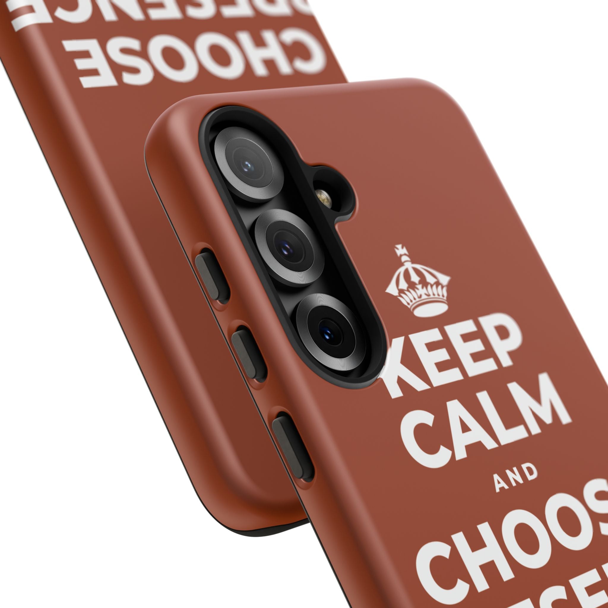 KEEP CALM AND CHOOSE PRESENCE OVER PRESENTS Phone Case