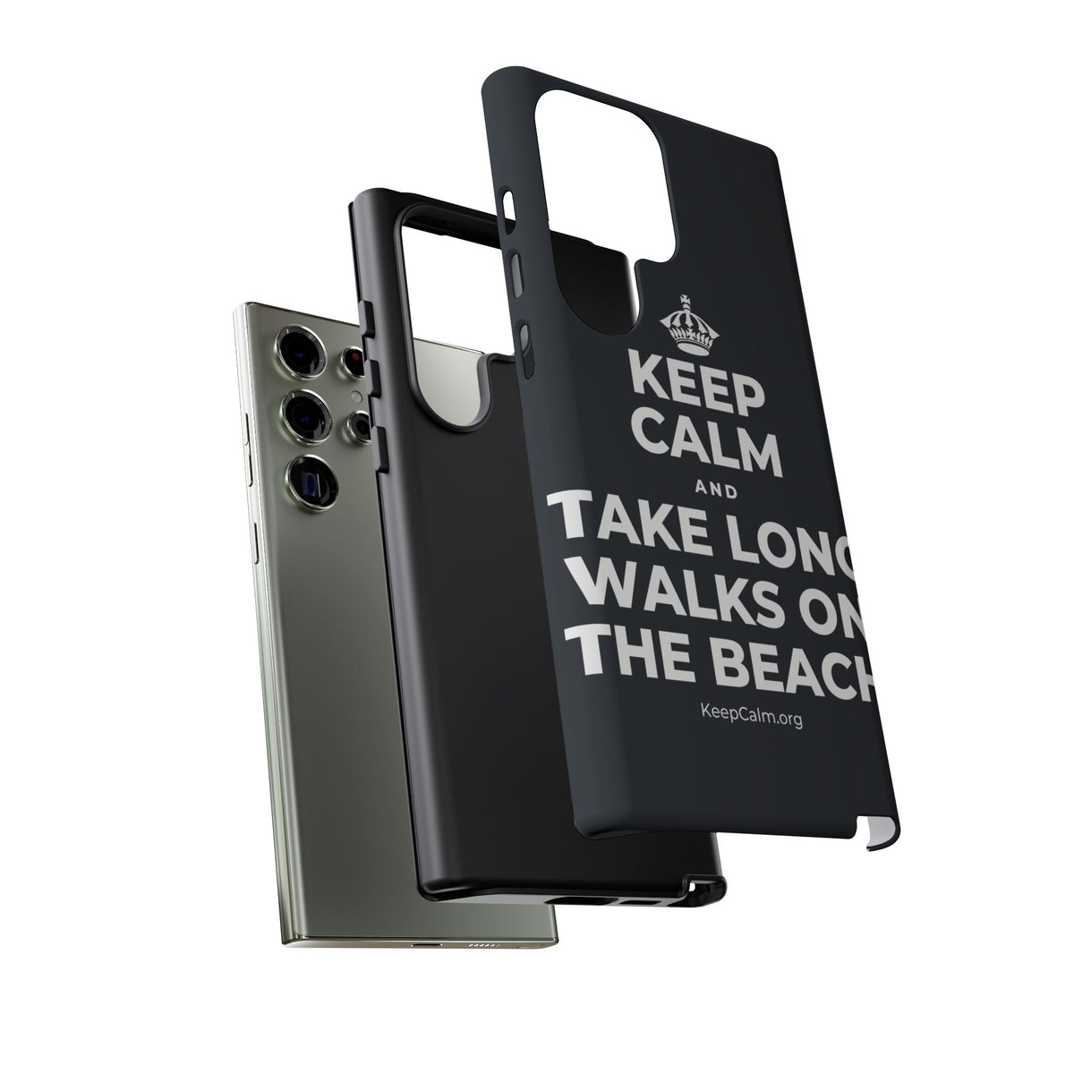 KEEP CALM AND TAKE LONG WALKS ON THE BEACH Phone Case (Dark)