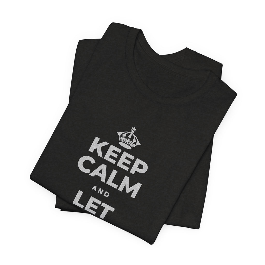 KEEP CALM AND LET YOURSELF SLOW DOWN T-Shirt (Soft Cream–Heather Mauve)