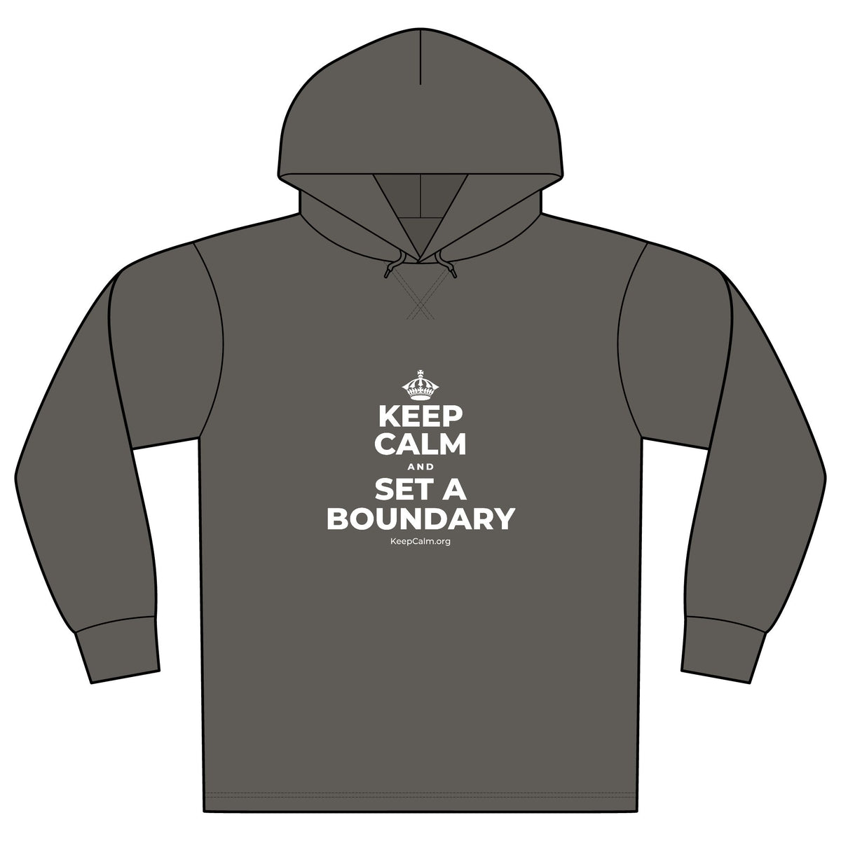 KEEP CALM AND SET A BOUNDARY Organic Hoodie Tee