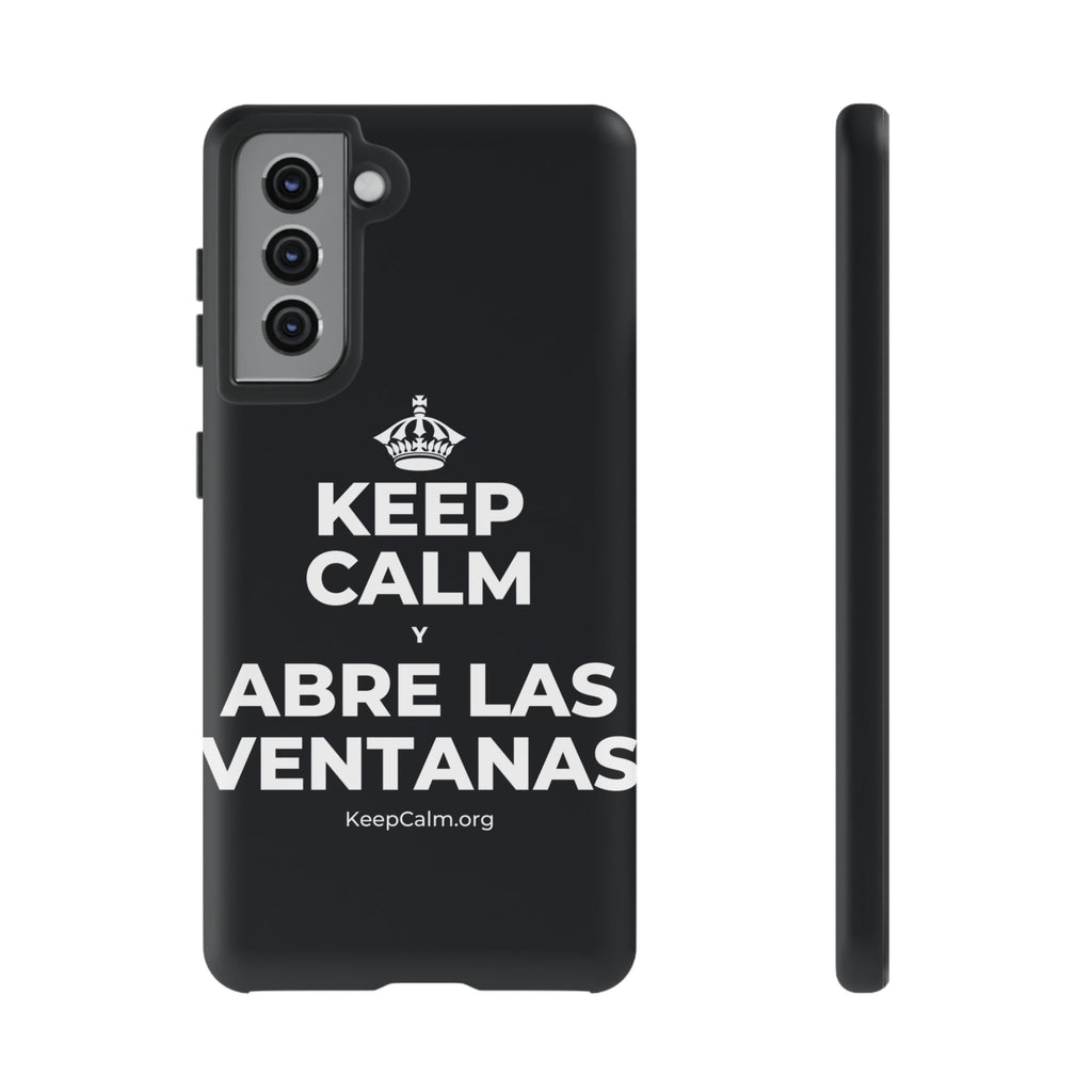 KEEP CALM Y ABRE LAS VENTANAS Phone Case (Dark)