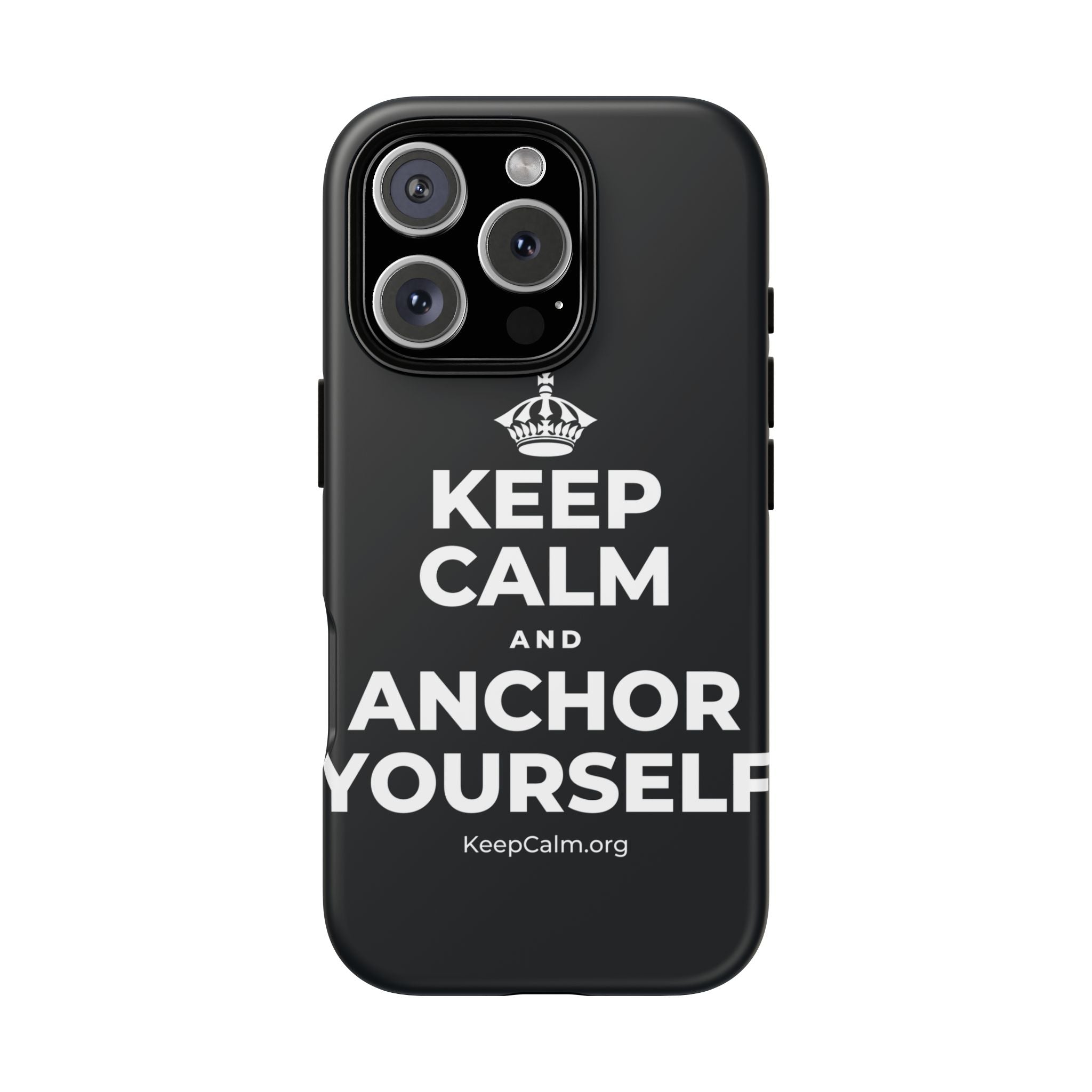 KEEP CALM AND ANCHOR YOURSELF Phone Case (Dark)