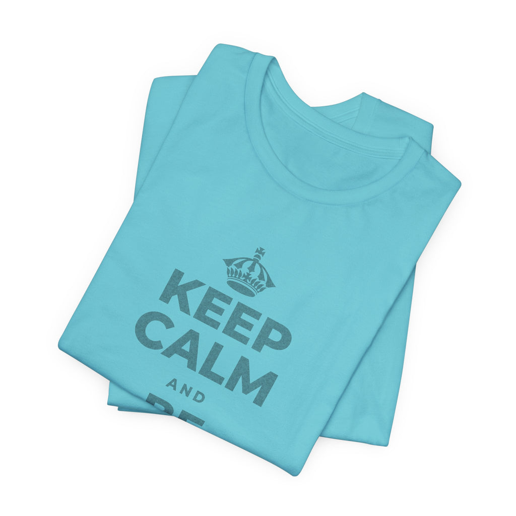 KEEP CALM AND BE CREATIVE TODAY T-Shirt (Soft Cream–Heather Mauve)