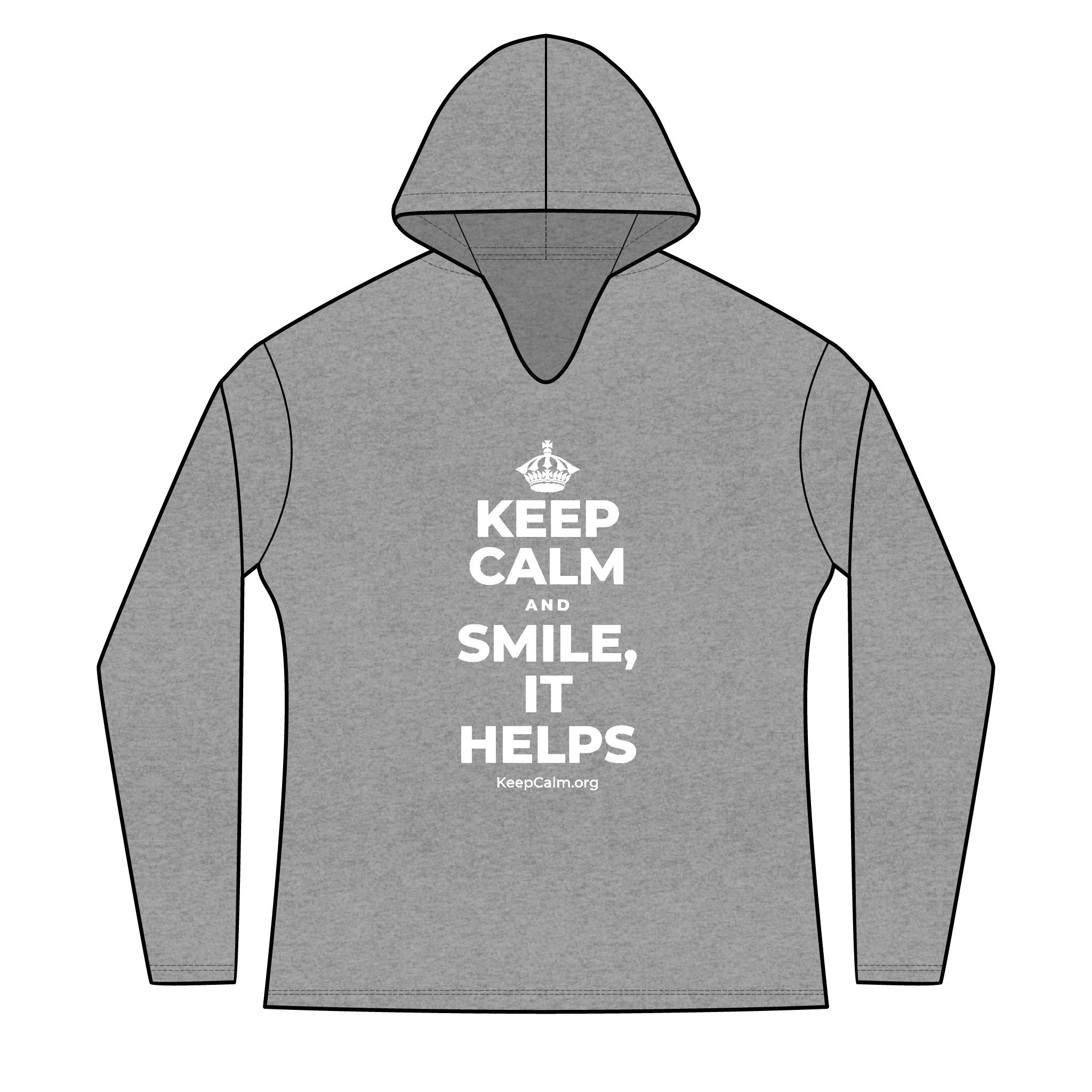 KEEP CALM AND SMILE, IT HELPS Women's Long Sleeve Hoodie
