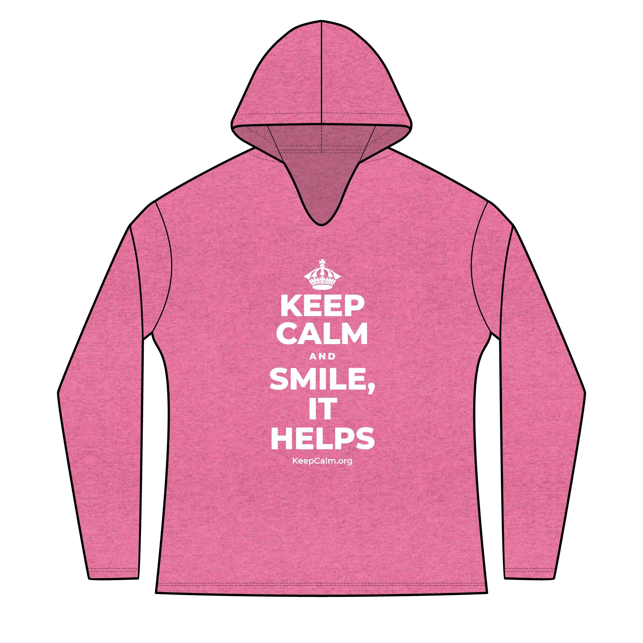KEEP CALM AND SMILE, IT HELPS Women's Long Sleeve Hoodie