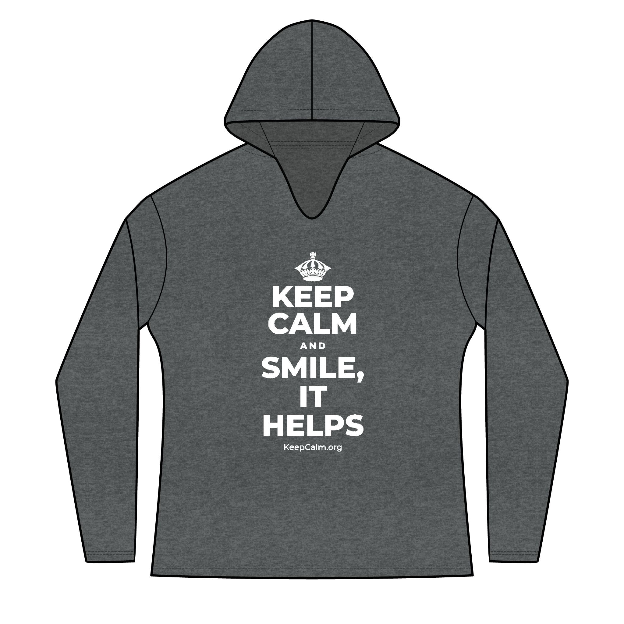 KEEP CALM AND SMILE, IT HELPS Women's Long Sleeve Hoodie