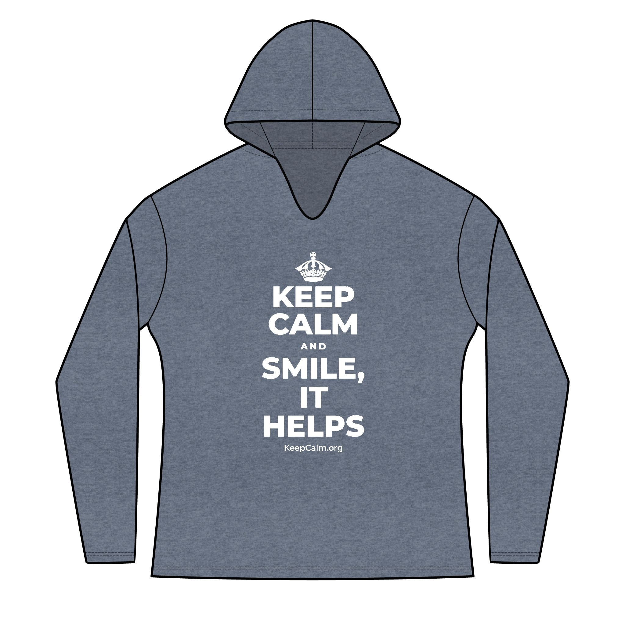 KEEP CALM AND SMILE, IT HELPS Women's Long Sleeve Hoodie