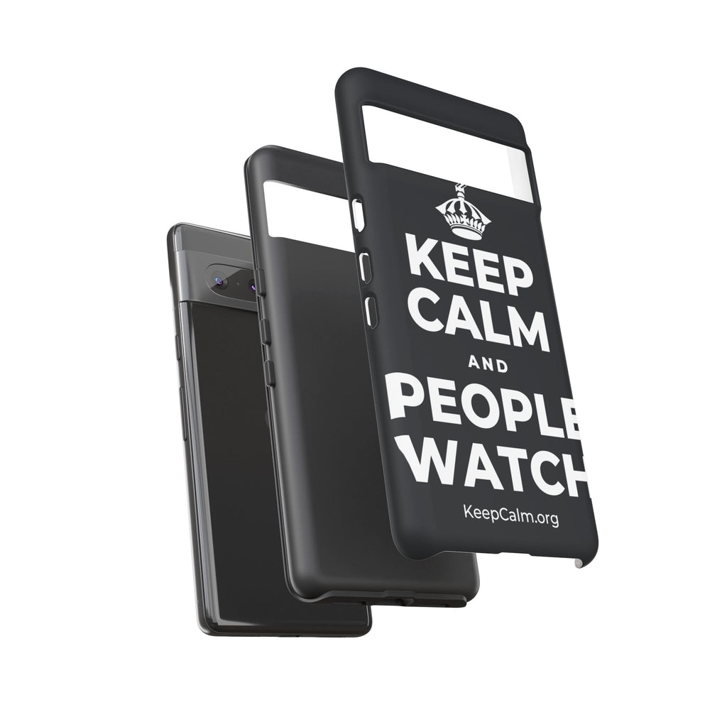 KEEP CALM AND PEOPLE WATCH Phone Case (Dark)