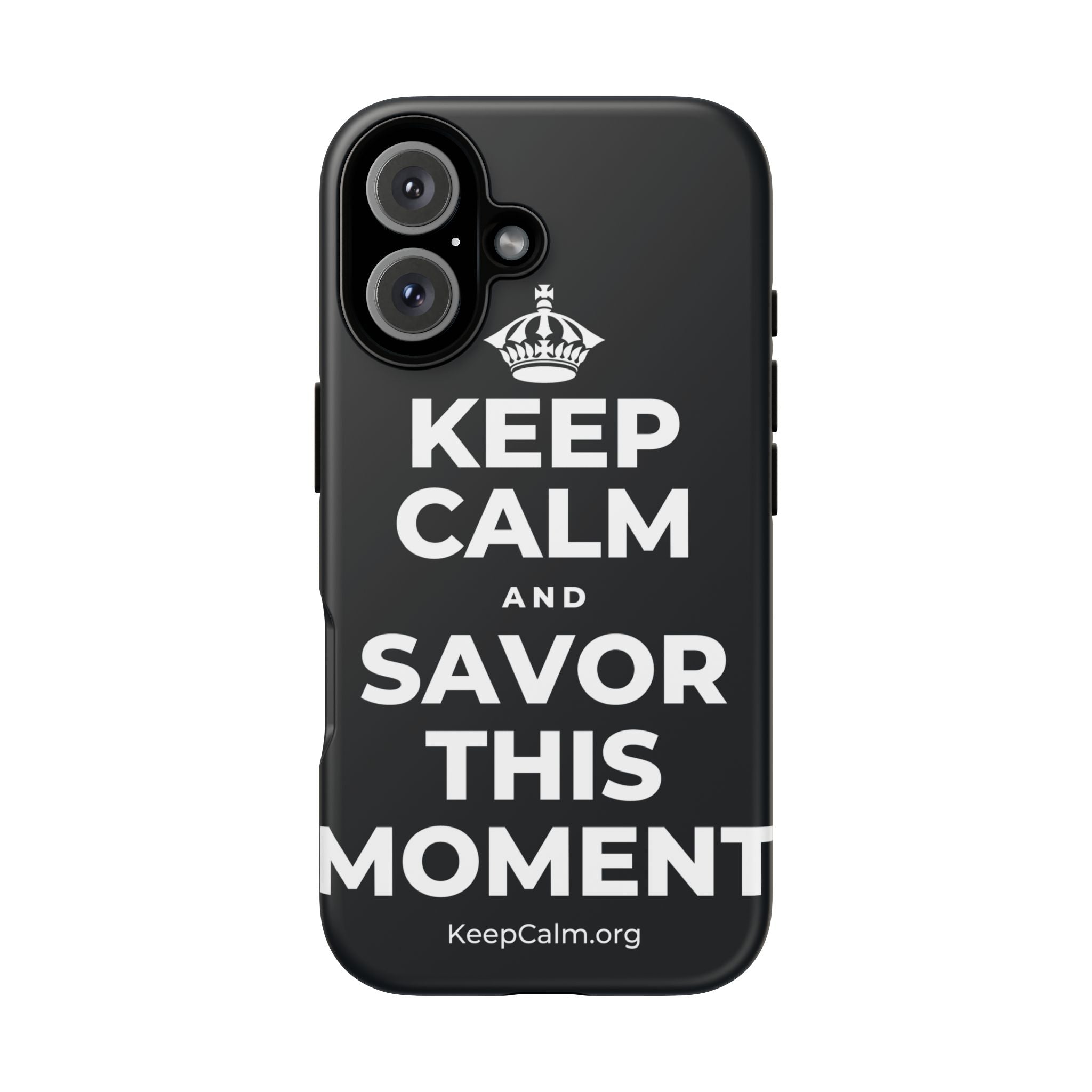 KEEP CALM AND SAVOR THIS MOMENT Phone Case (Dark)