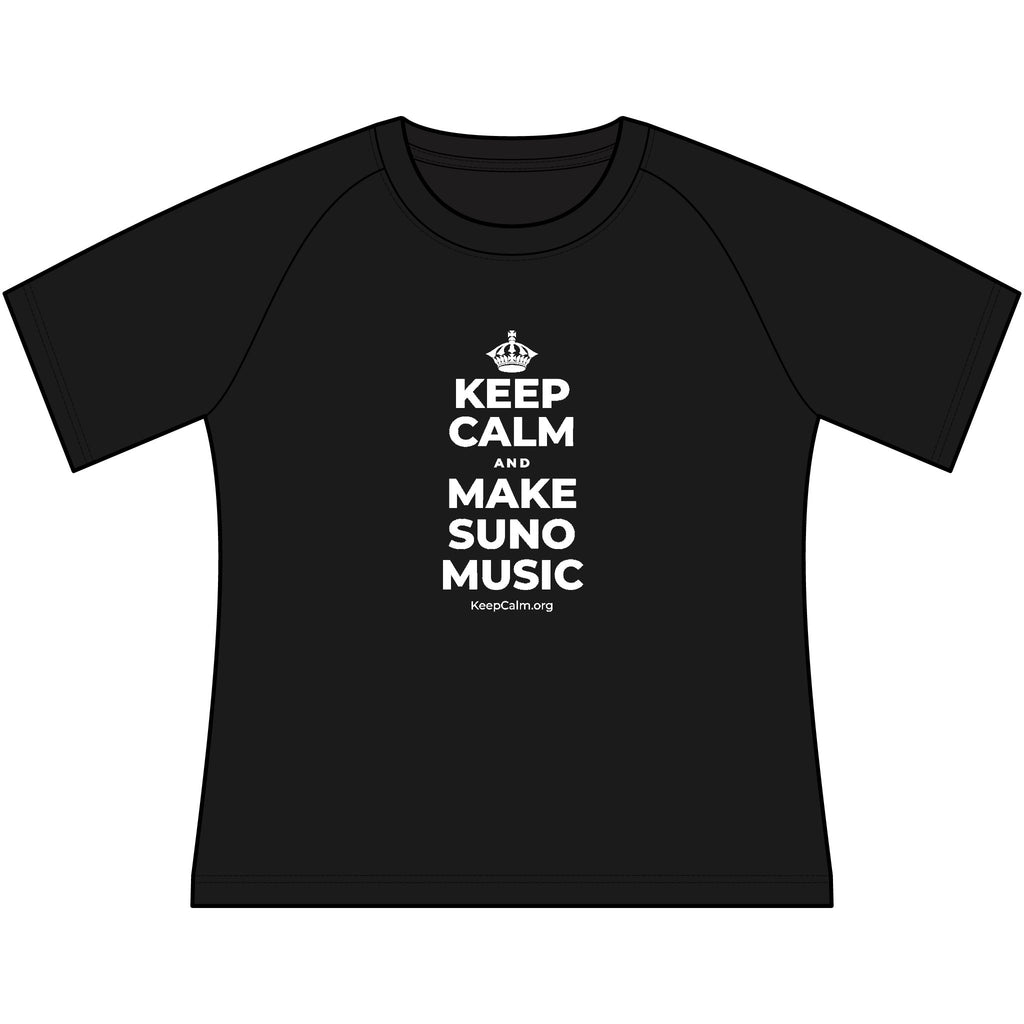 KEEP CALM AND MAKE SUNO MUSIC Women's Raglan Tee