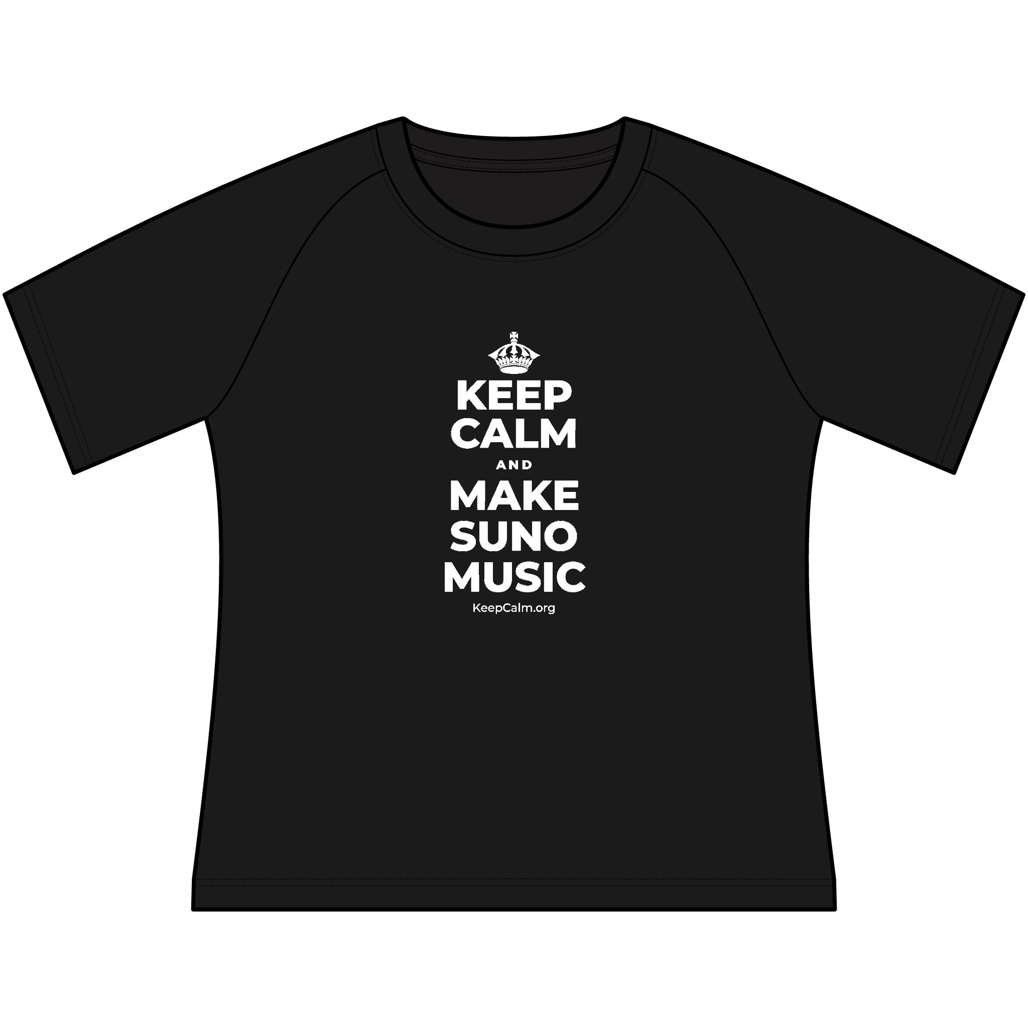 KEEP CALM AND MAKE SUNO MUSIC Women's Raglan Tee