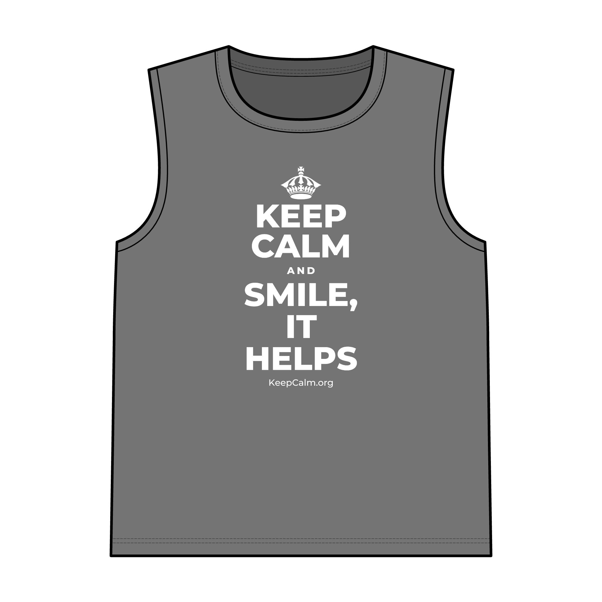 KEEP CALM AND SMILE, IT HELPS Tank Top