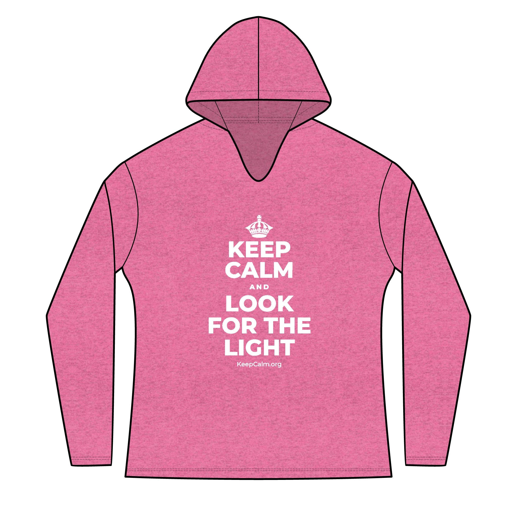 KEEP CALM AND LOOK FOR THE LIGHT Women's Long Sleeve Hoodie