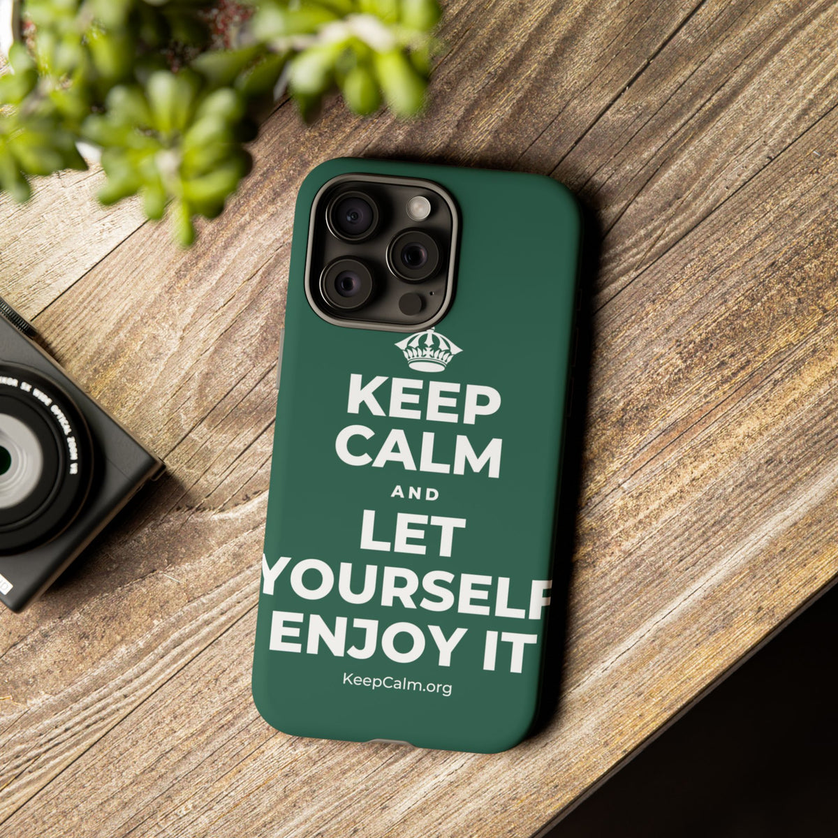 KEEP CALM AND LET YOURSELF ENJOY IT Phone Case