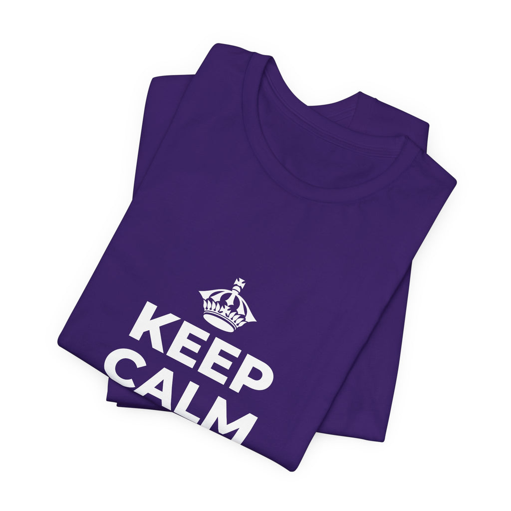 KEEP CALM AND BREATHE T-Shirt (Soft Cream–Heather Mauve)