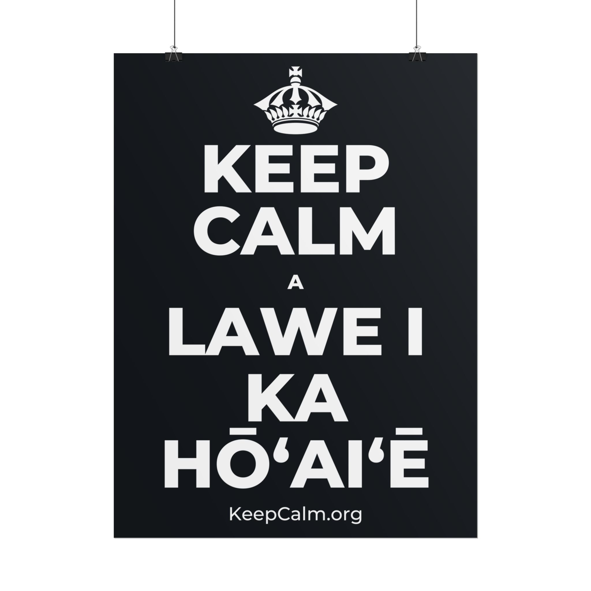 KEEP CALM A LAWE I KA HŌʻAIʻĒ Poster (Dark)