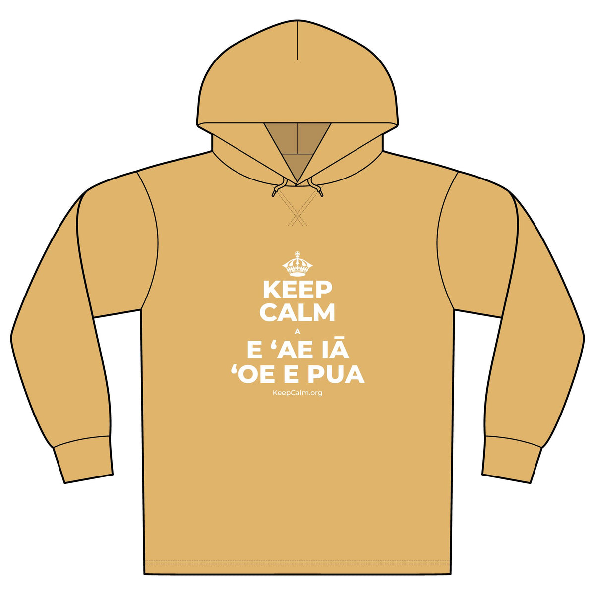 KEEP CALM A E ʻAE IĀ ʻOE E PUA Organic Hoodie Tee