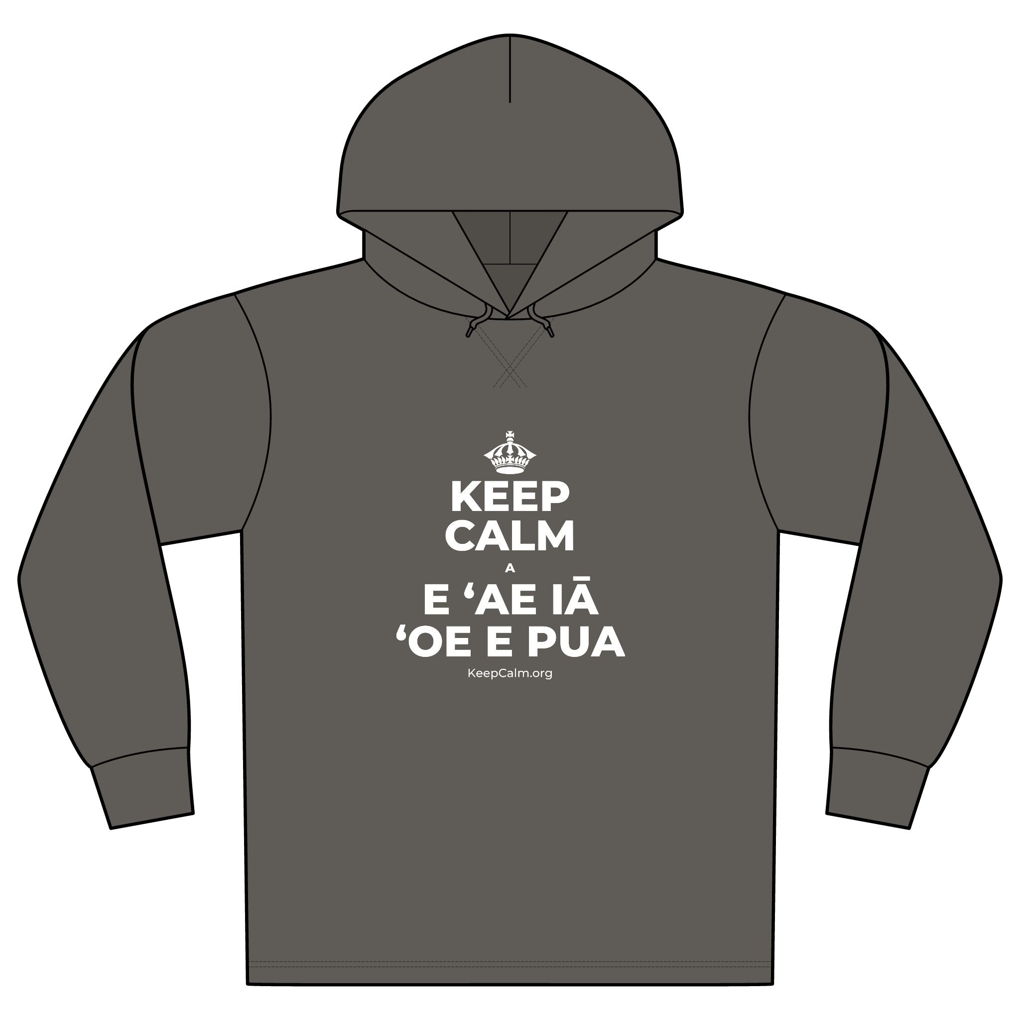KEEP CALM A E ʻAE IĀ ʻOE E PUA Organic Hoodie Tee