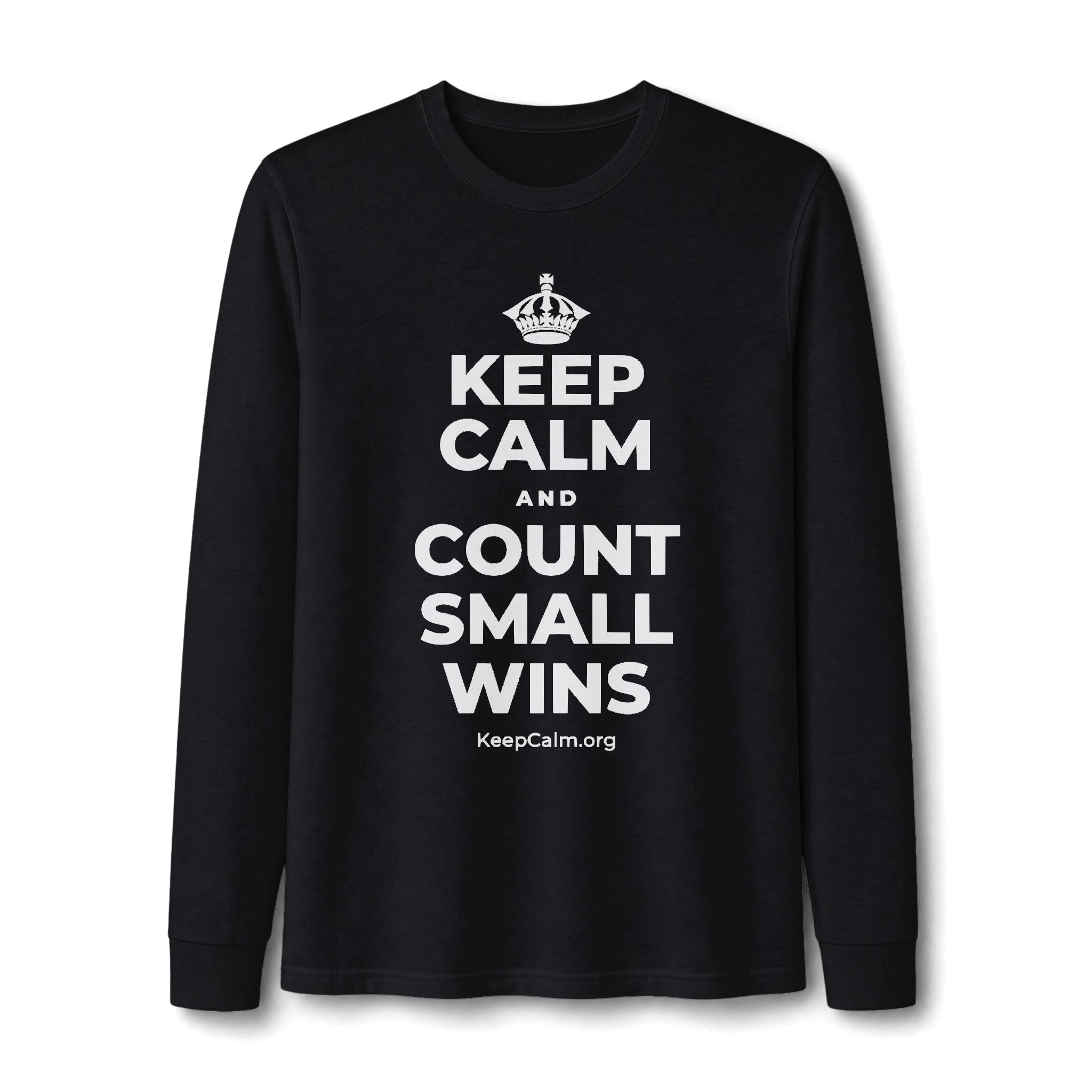 KEEP CALM AND COUNT SMALL WINS Long Sleeve Tee