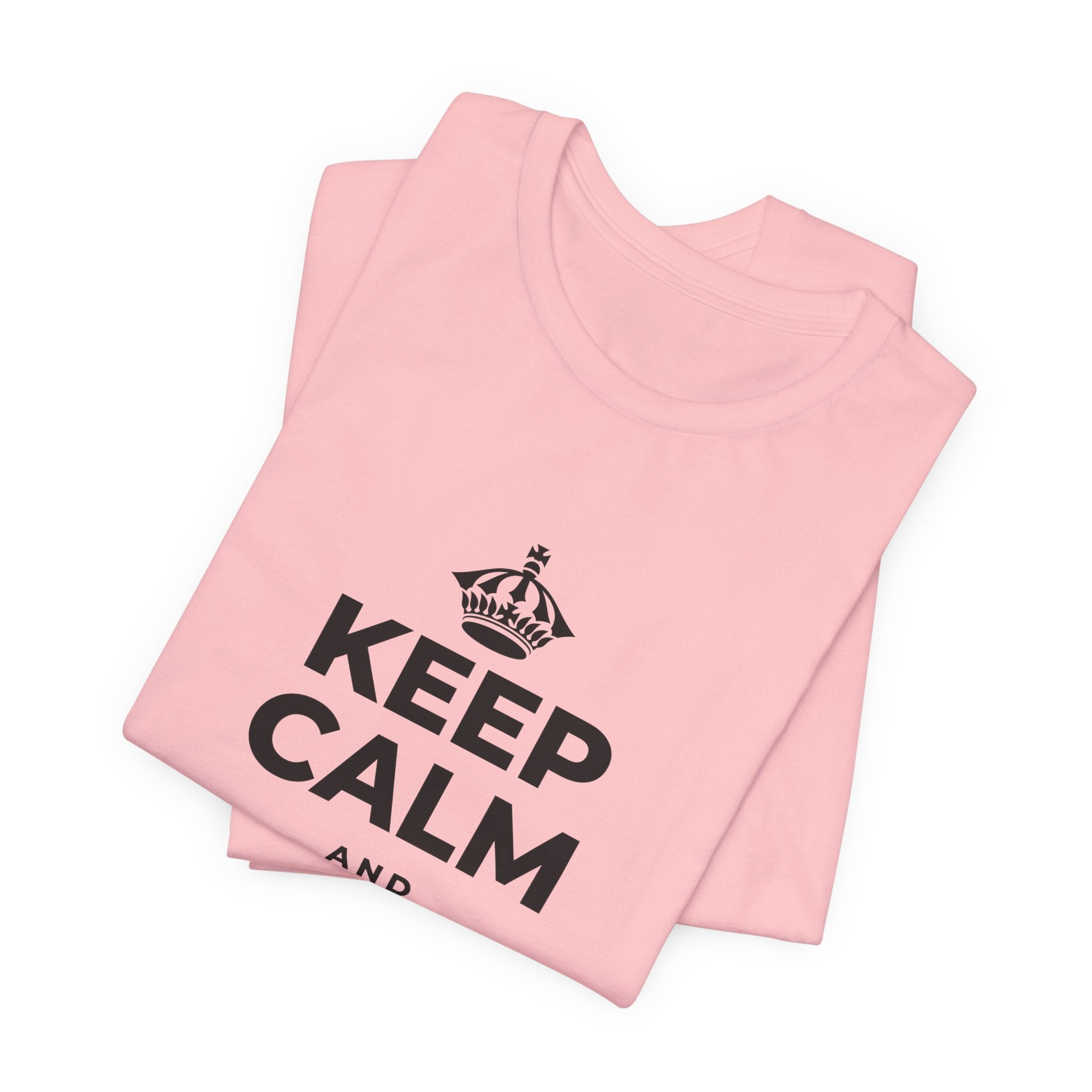 KEEP CALM AND BREATHE SLOW T-Shirt (White–Asphalt)