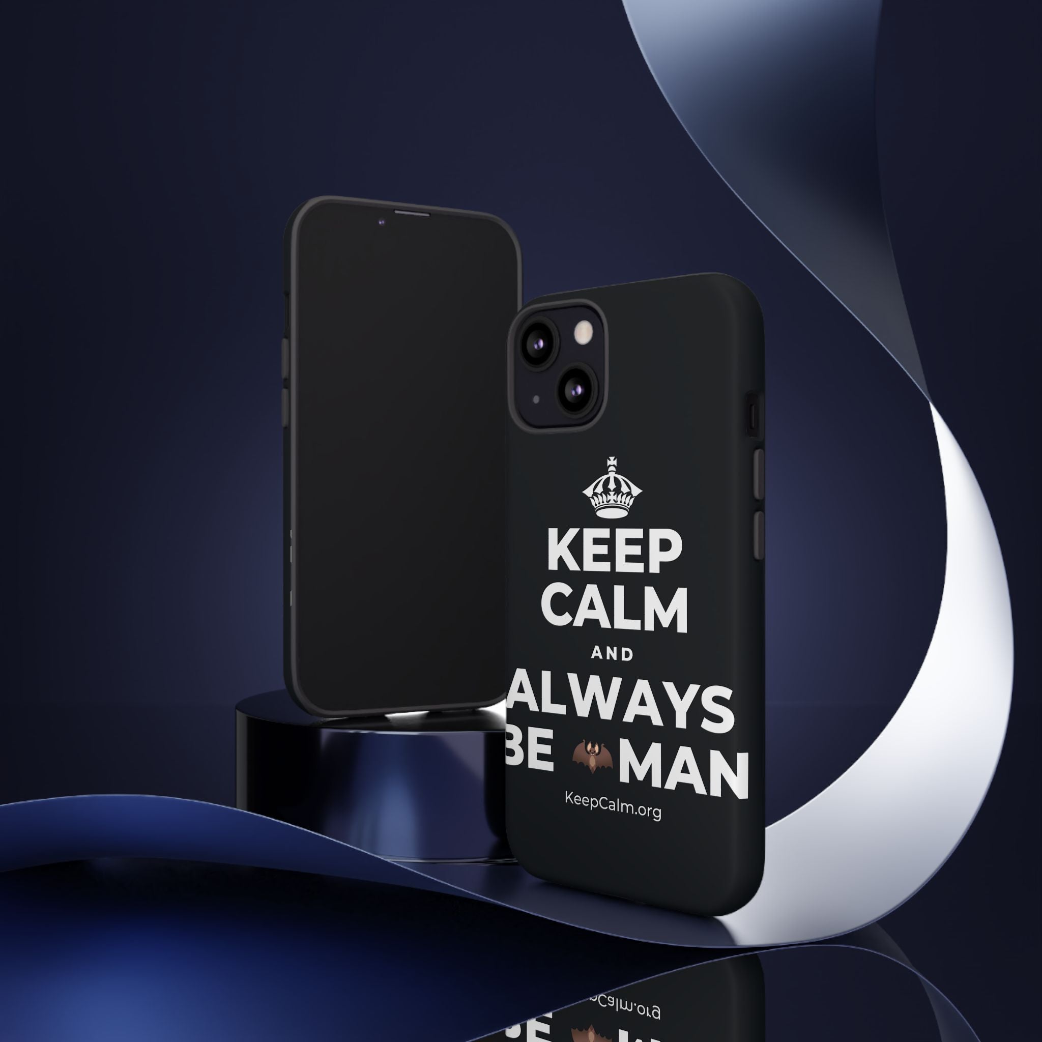 KEEP CALM AND ALWAYS BE 🦇MAN Phone Case (Dark)