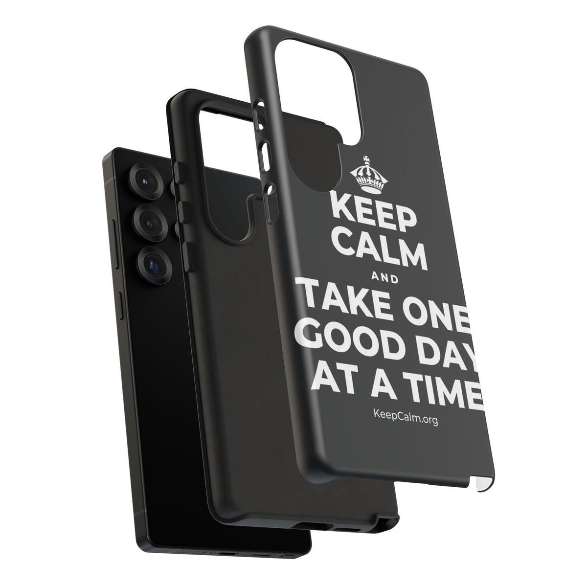 KEEP CALM AND TAKE ONE GOOD DAY AT A TIME Phone Case (Dark)