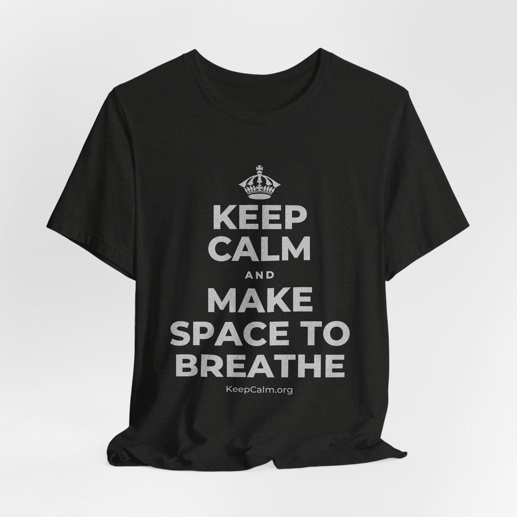 KEEP CALM AND MAKE SPACE TO BREATHE T-Shirt (Soft Cream–Heather Mauve)