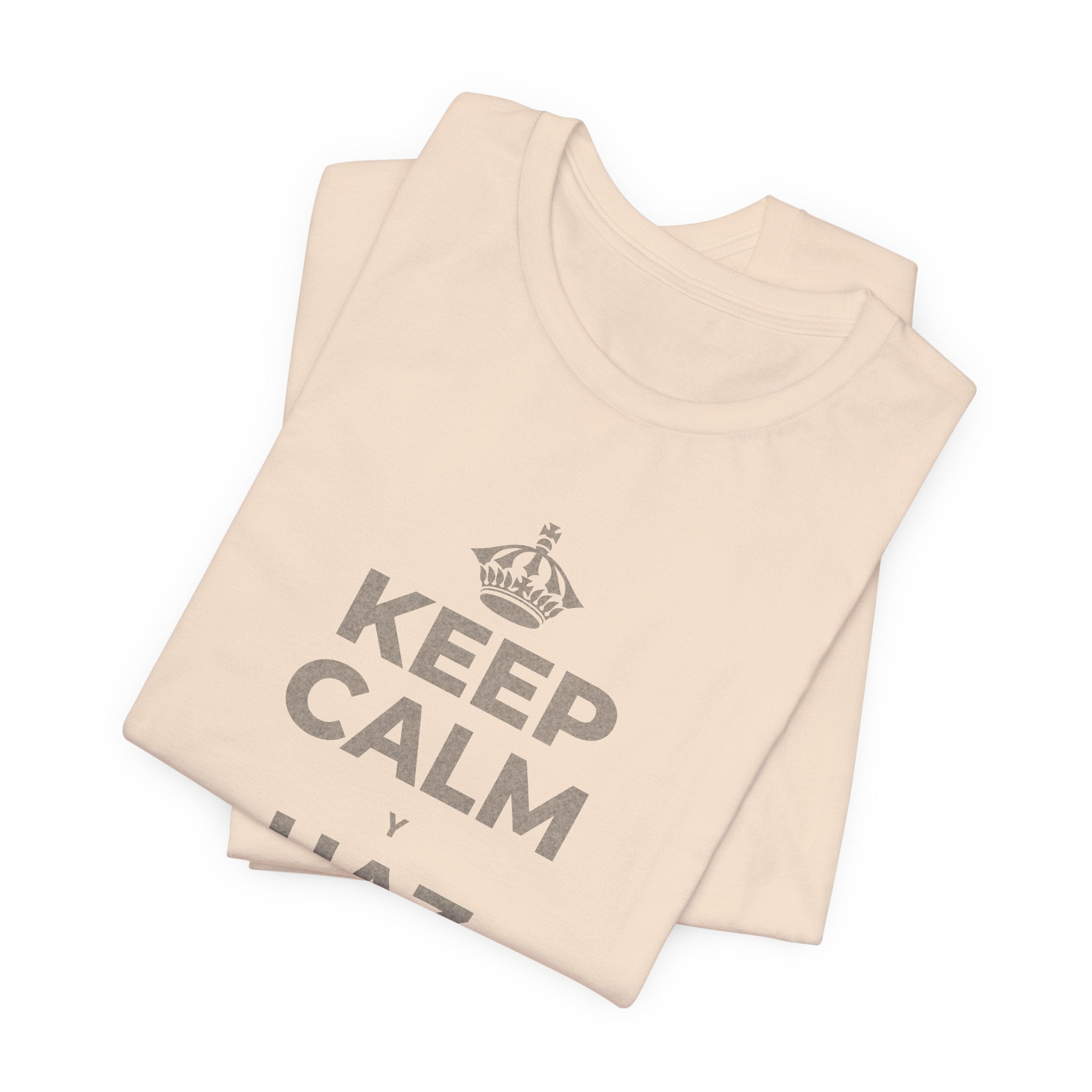 KEEP CALM Y HAZ COSAS DIFÍCILES T-Shirt (Soft Cream–Heather Mauve)