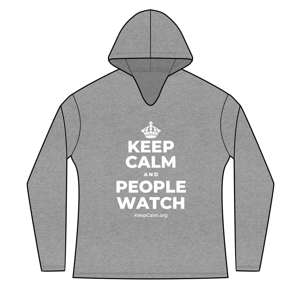 KEEP CALM AND PEOPLE WATCH Women's Long Sleeve Hoodie