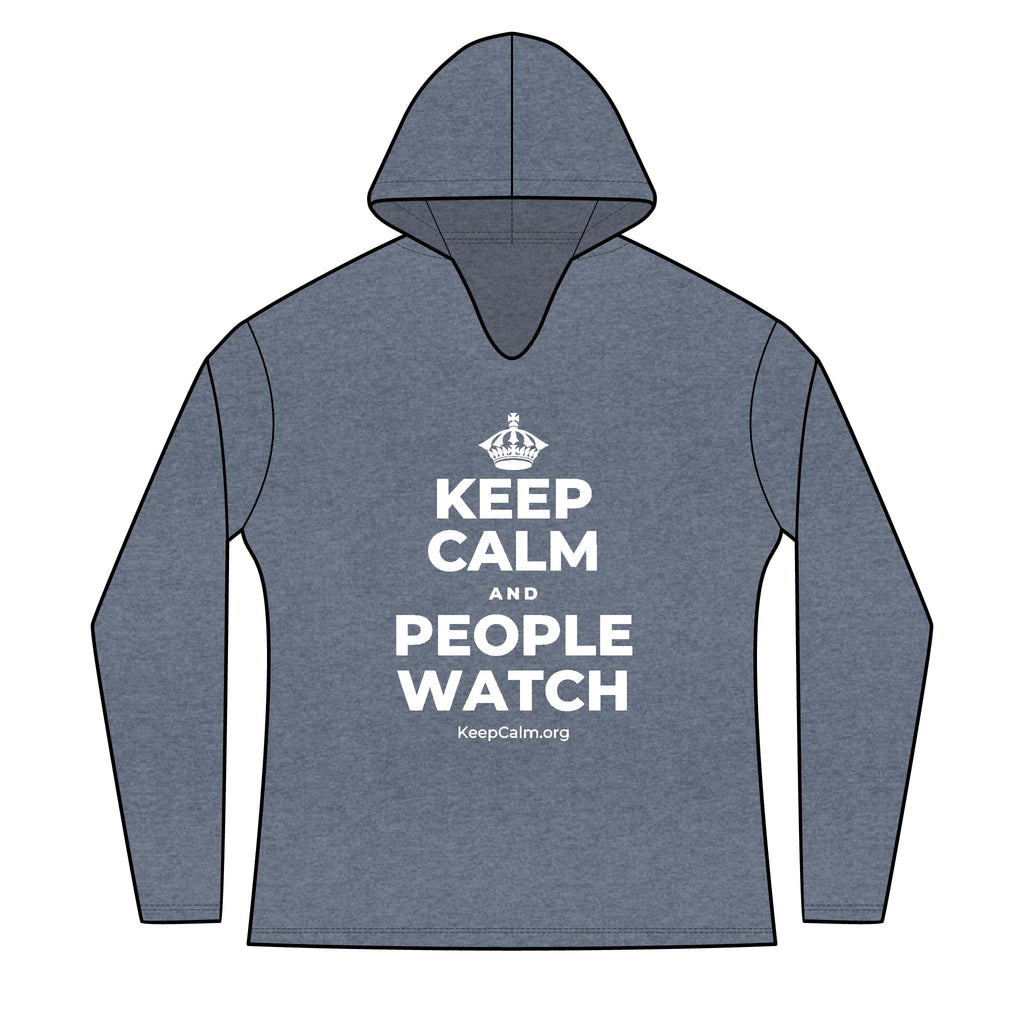 KEEP CALM AND PEOPLE WATCH Women's Long Sleeve Hoodie