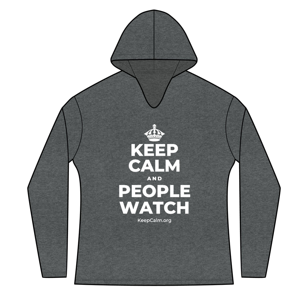KEEP CALM AND PEOPLE WATCH Women's Long Sleeve Hoodie