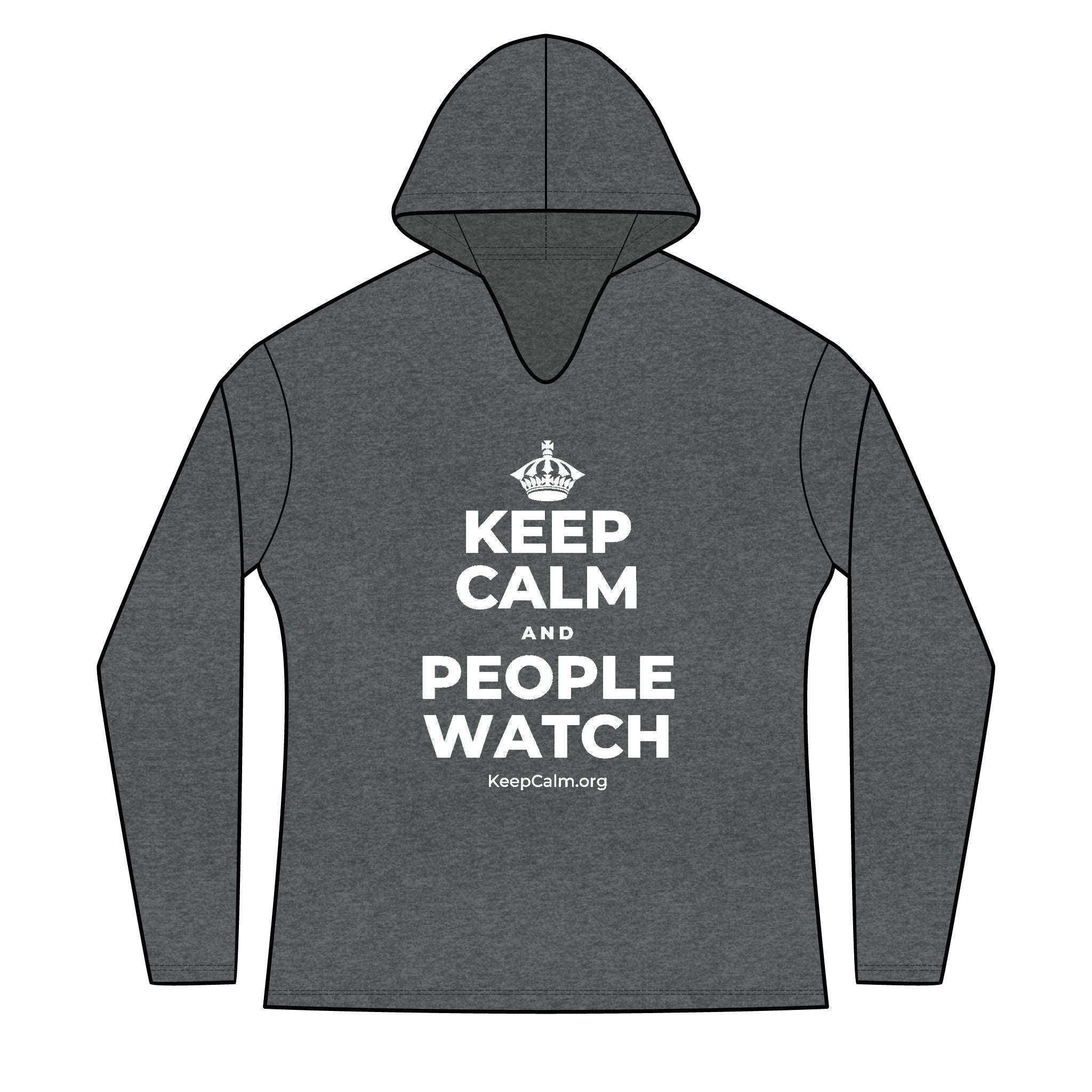 KEEP CALM AND PEOPLE WATCH Women's Long Sleeve Hoodie