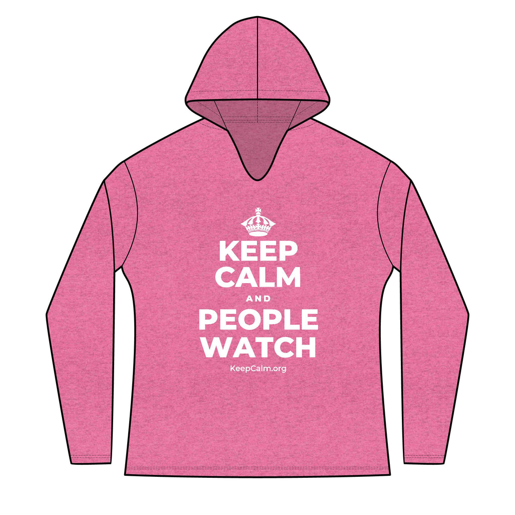 KEEP CALM AND PEOPLE WATCH Women's Long Sleeve Hoodie
