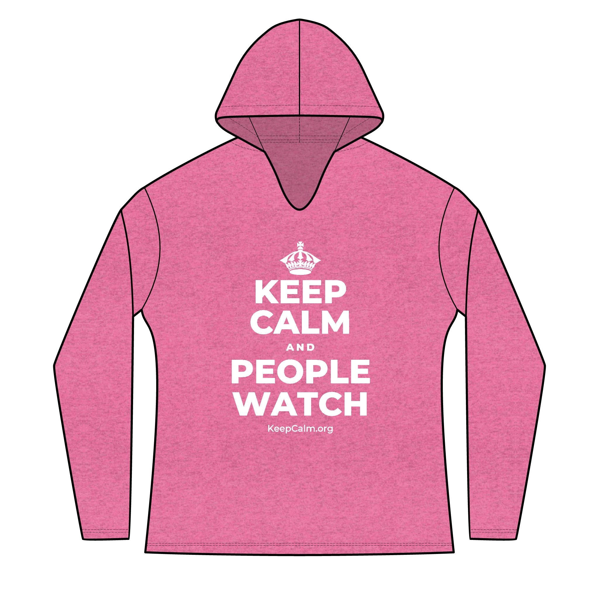 KEEP CALM AND PEOPLE WATCH Women's Long Sleeve Hoodie