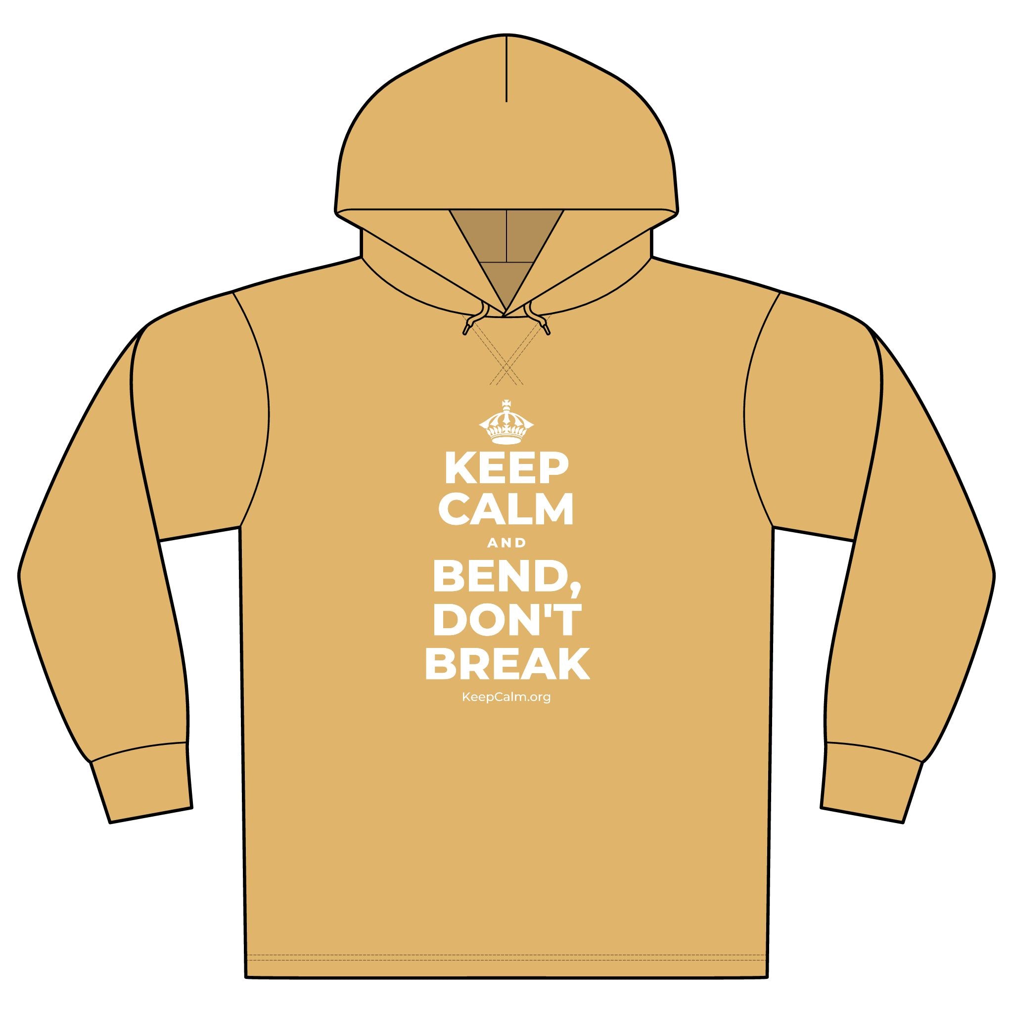 KEEP CALM AND BEND, DON'T BREAK Organic Hoodie Tee