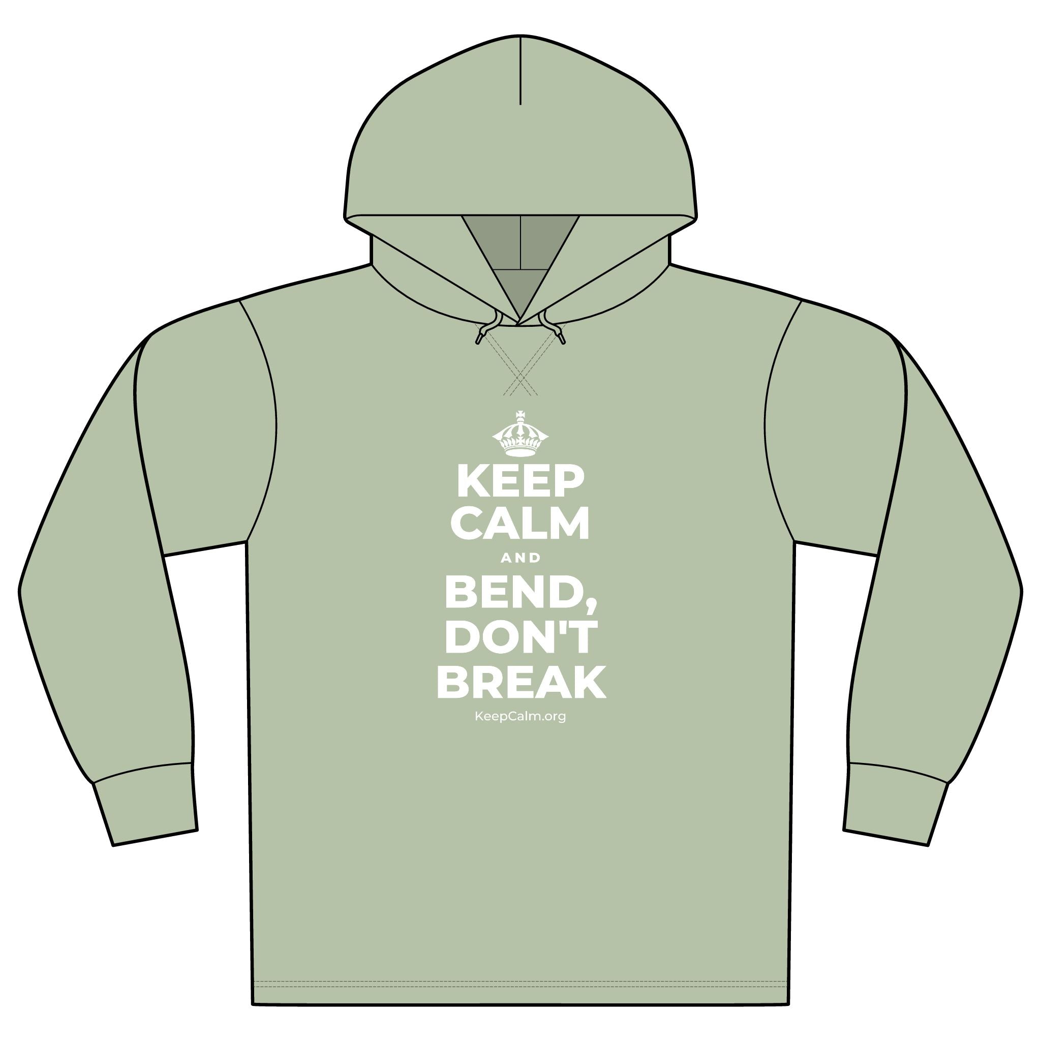 KEEP CALM AND BEND, DON'T BREAK Organic Hoodie Tee