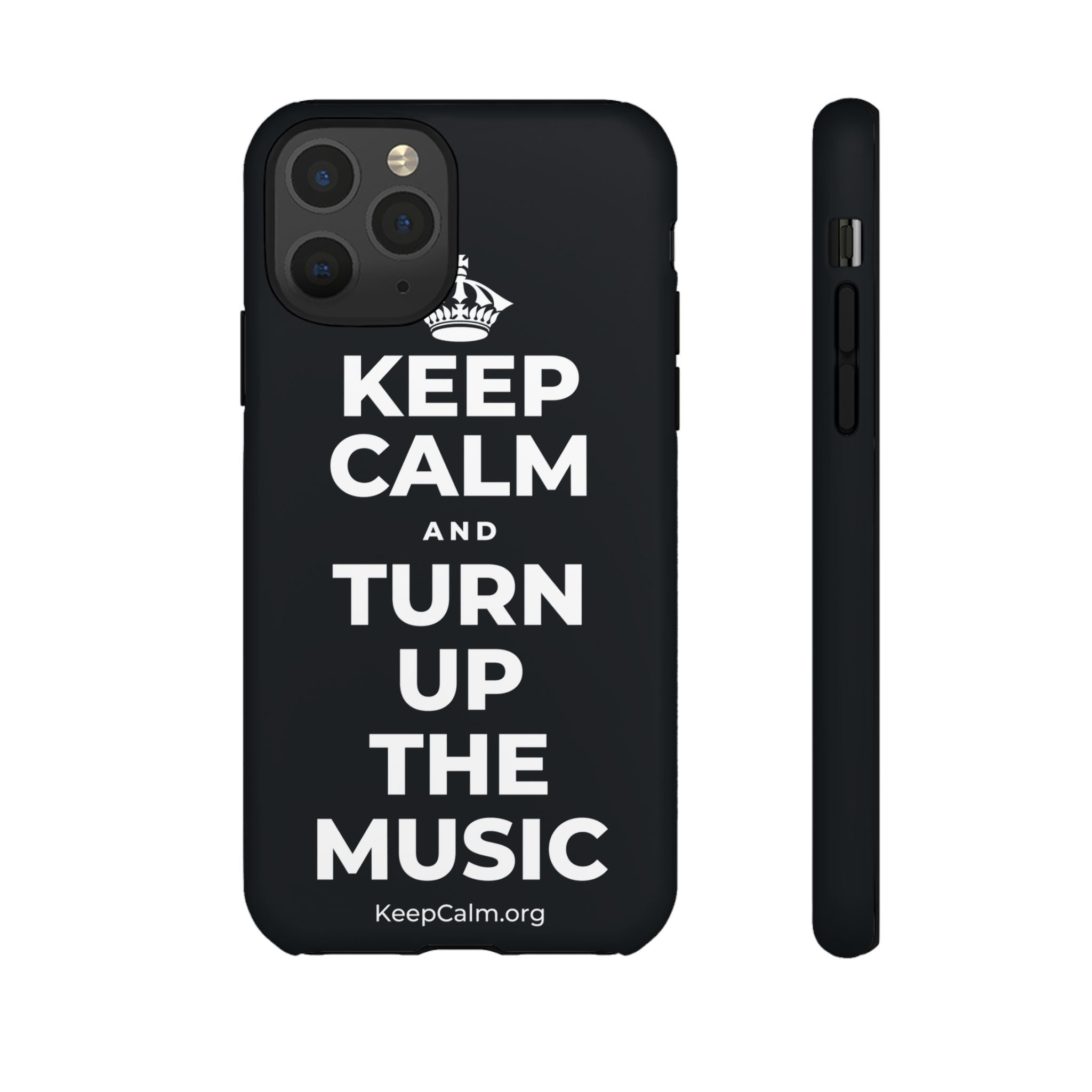 KEEP CALM AND TURN UP THE MUSIC Phone Case (Dark)