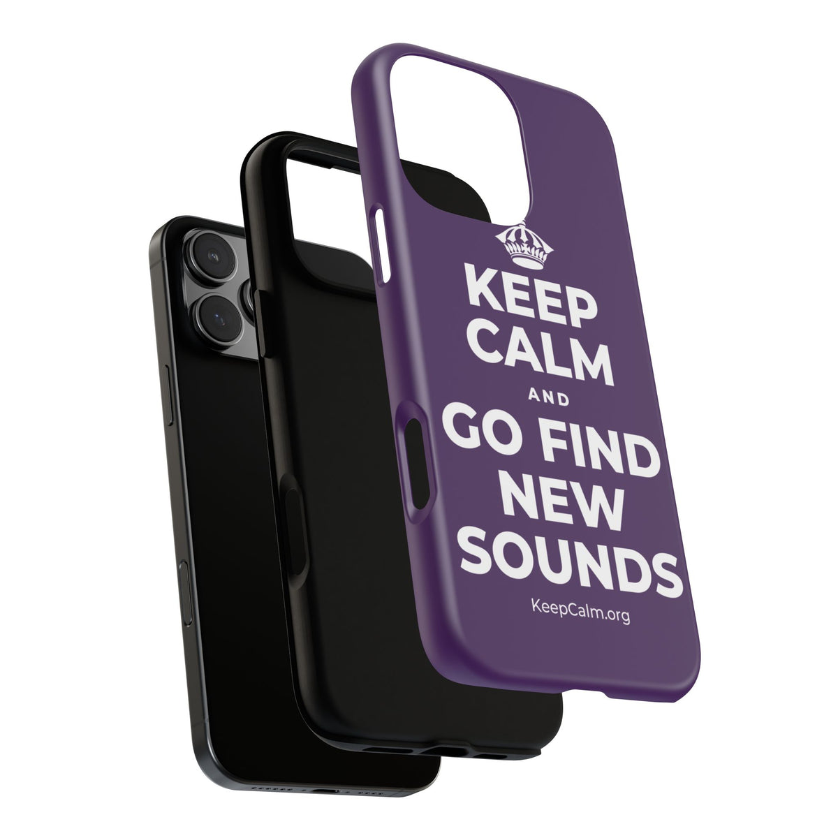 KEEP CALM AND GO FIND NEW SOUNDS Phone Case