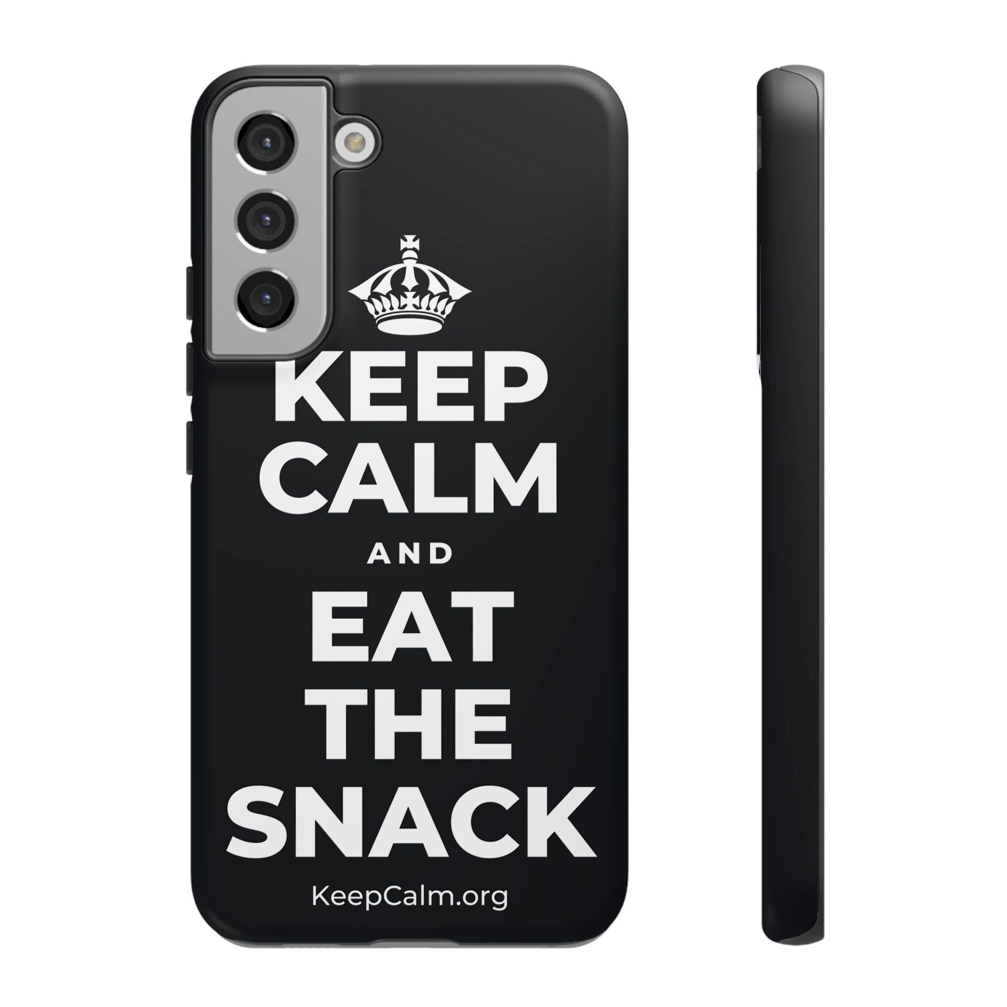 KEEP CALM AND EAT THE SNACK Phone Case (Dark)