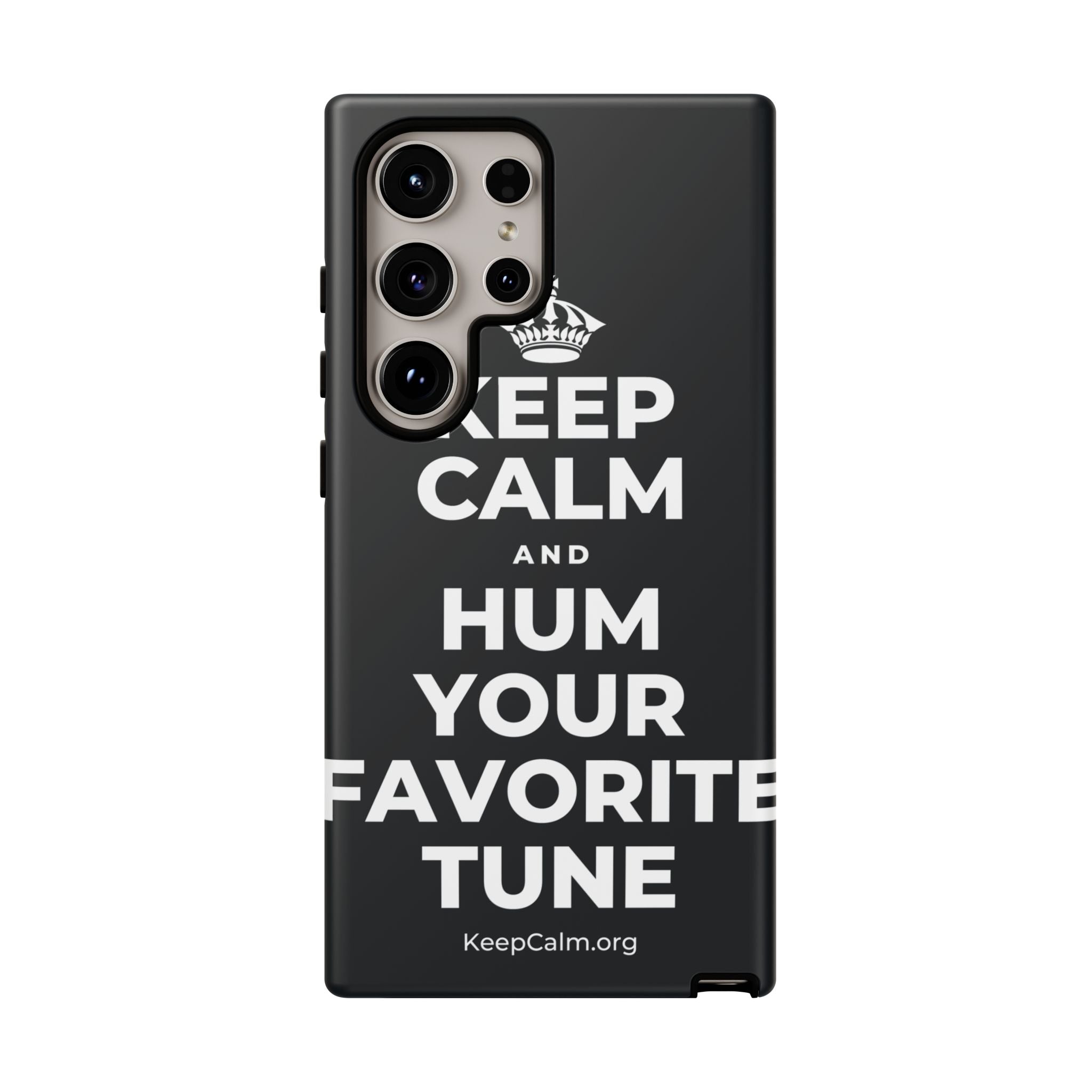 KEEP CALM AND HUM YOUR FAVORITE TUNE Phone Case (Dark)