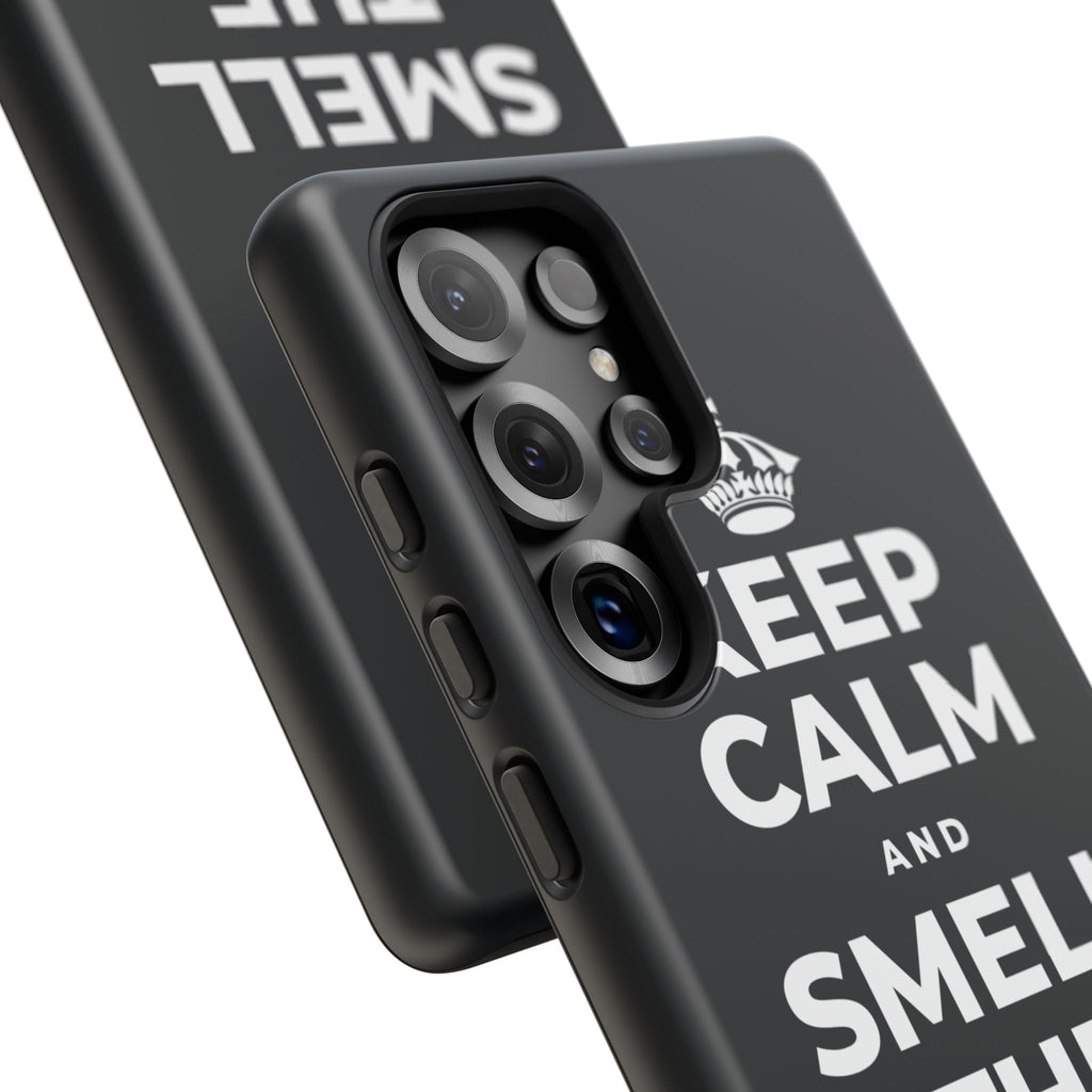 KEEP CALM AND SMELL THE FRESH AIR Phone Case (Dark)