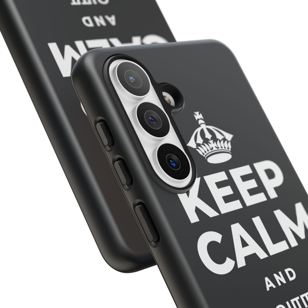 KEEP CALM AND வார இறுதிக்குள் மெதுவாக இறங்குங்கள் Phone Case (Dark)